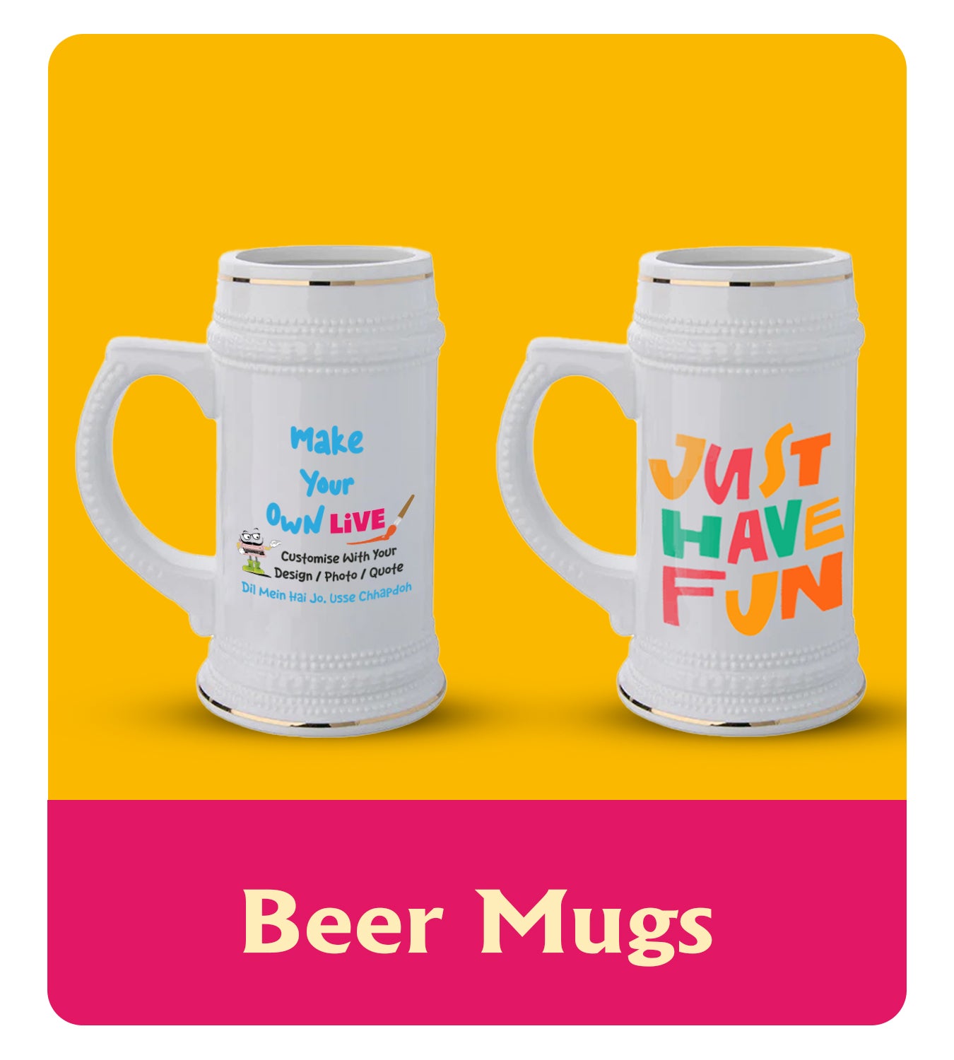 Beer mugs - Live