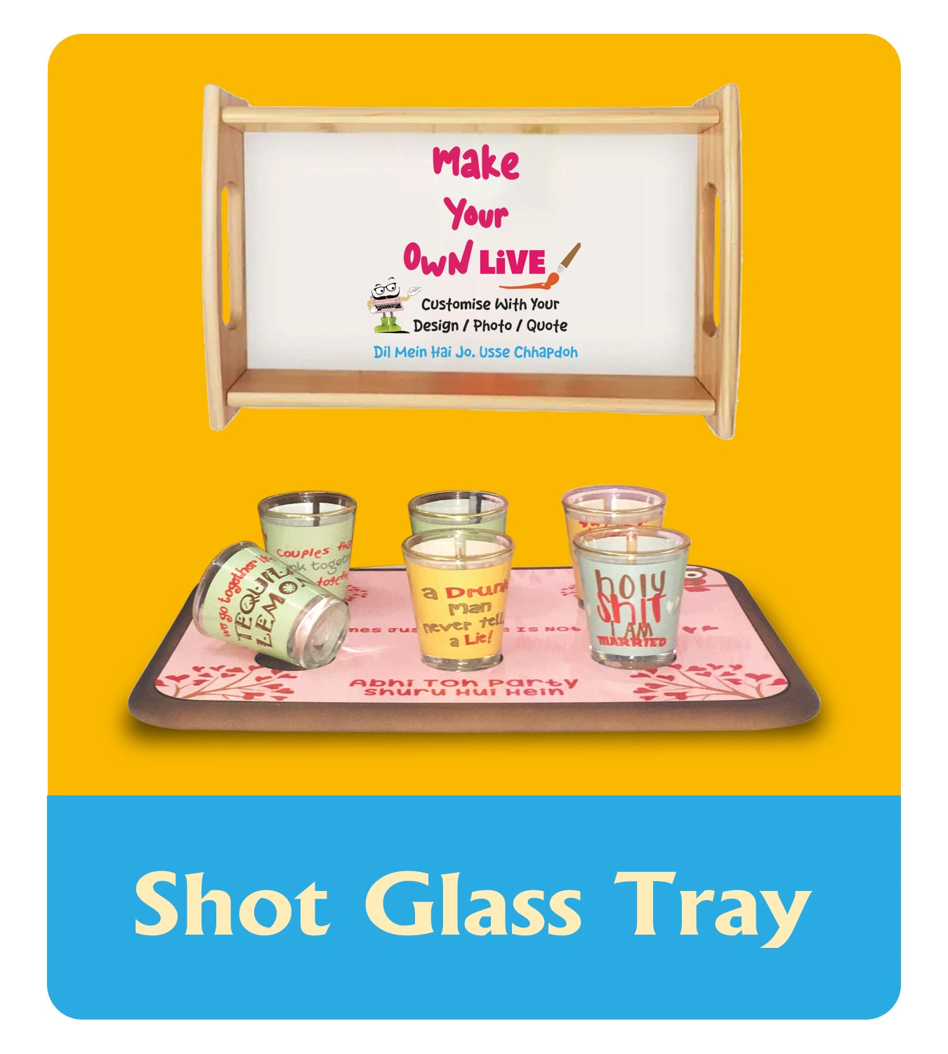 Shot Glass Tray - Live