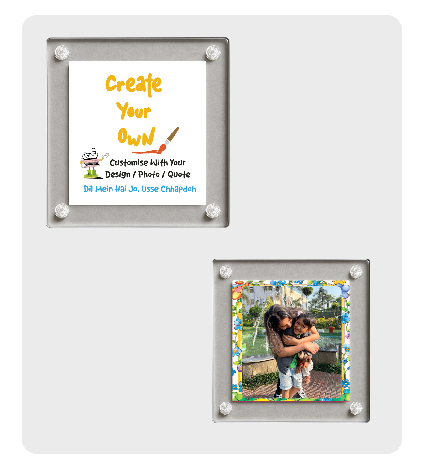 Fridge Magnet - Personalise Your Home ( Acrylic, Square ) Available In any Shape