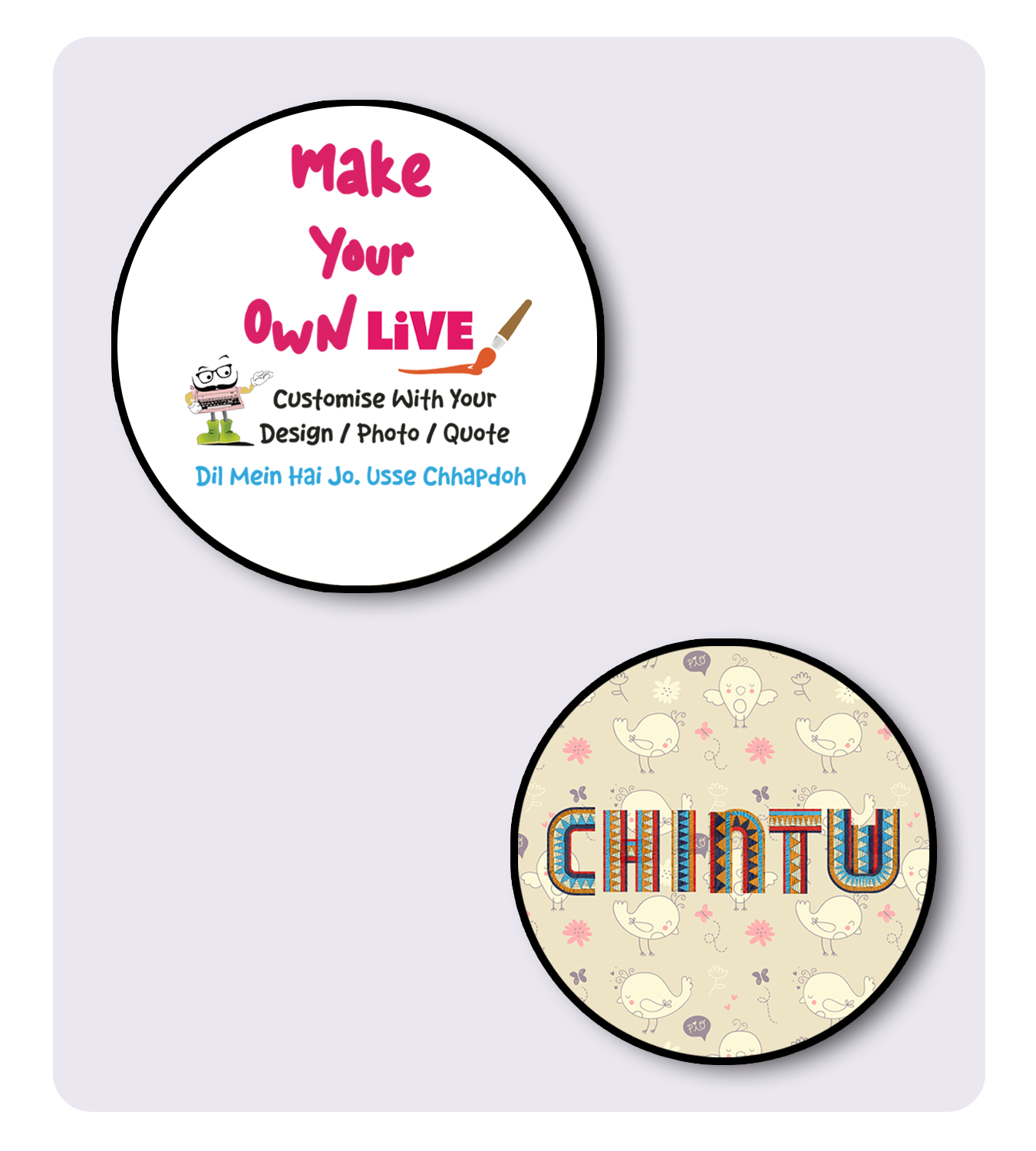 Coasters - Live ( MDF, Customisable )