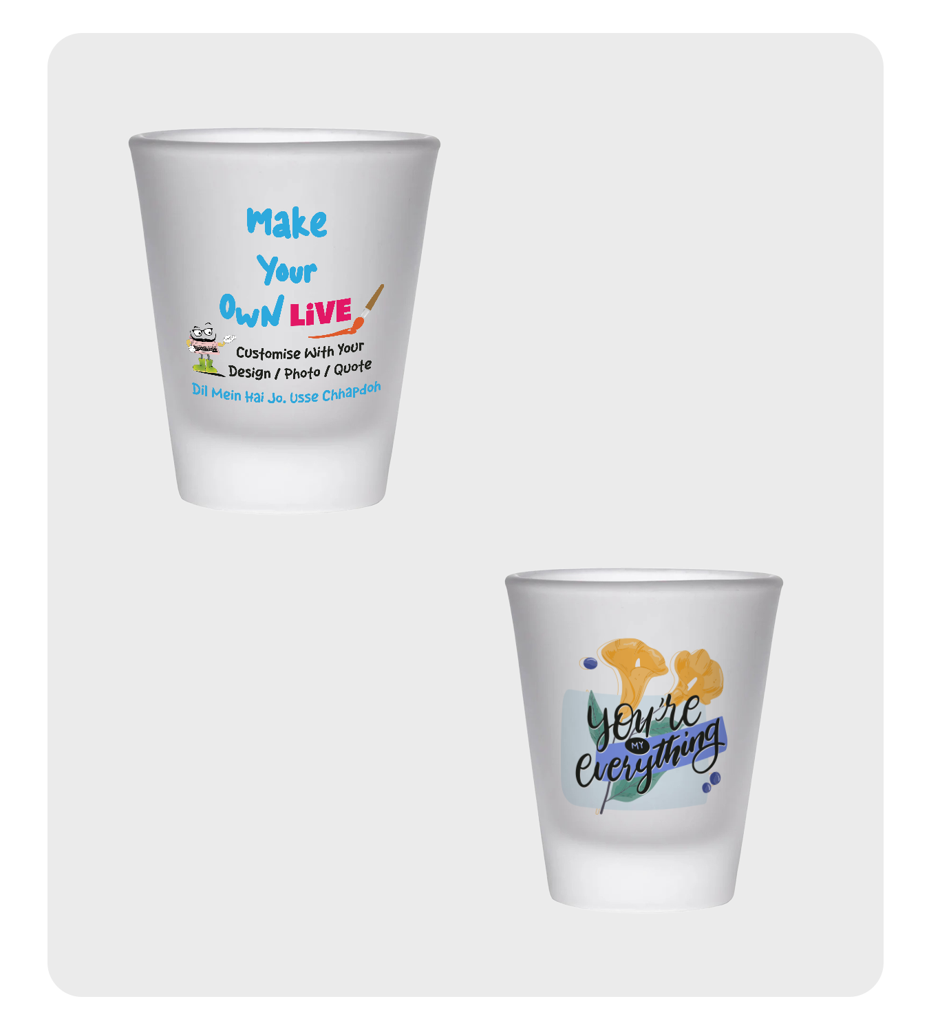 Shot Glass - Live ( Frosted Glass )