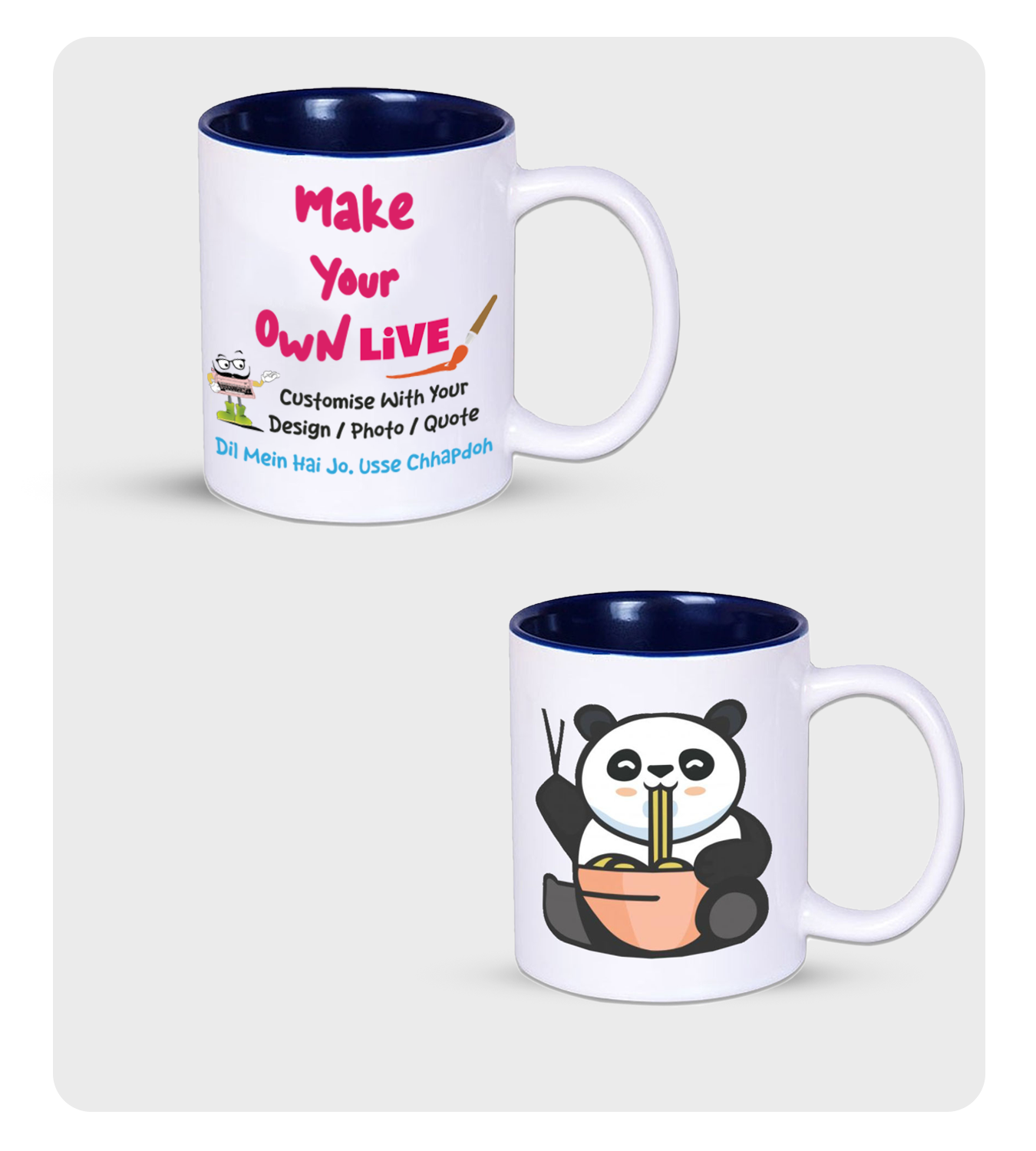 Mugs - Live ( Inner color Mug )