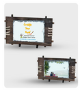 Rock With Wooden Frame - Personalise Your Home (10.5*5.5 In, Rectangle )
