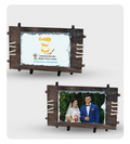 Rock With Wooden Frame - Personalise Your Home (11.5*7.5 In, Square)