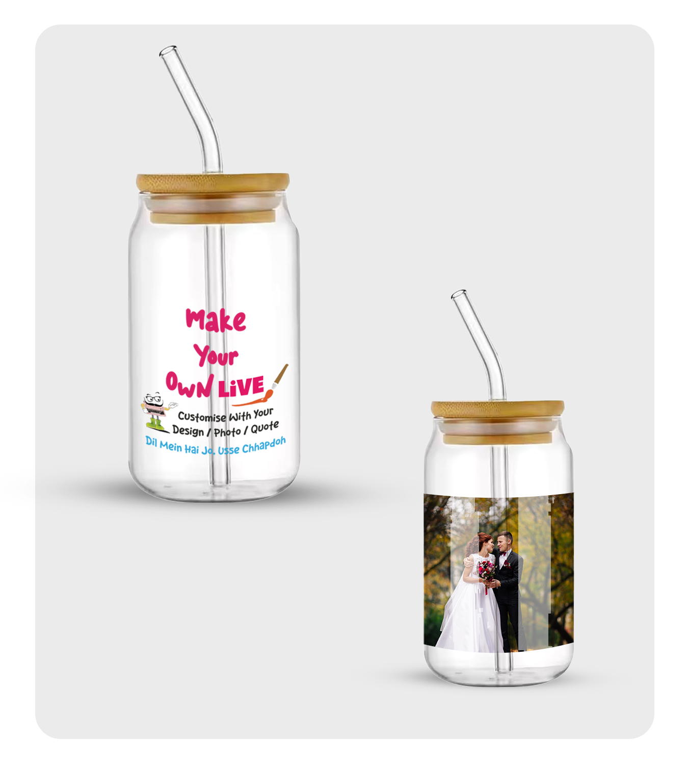 Tumbler Glass - Live ( Clear Glass )