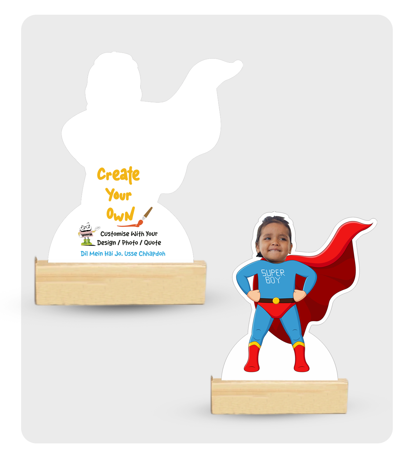 Caricature - Personalise Your Home ( 7/8 Height, MDF )