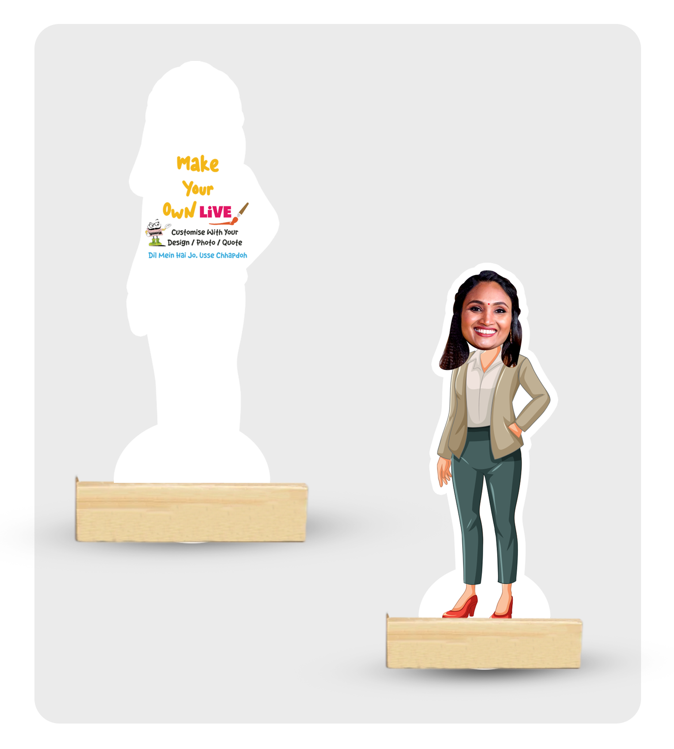 Caricature - Live ( 4/5 Height, MDF )