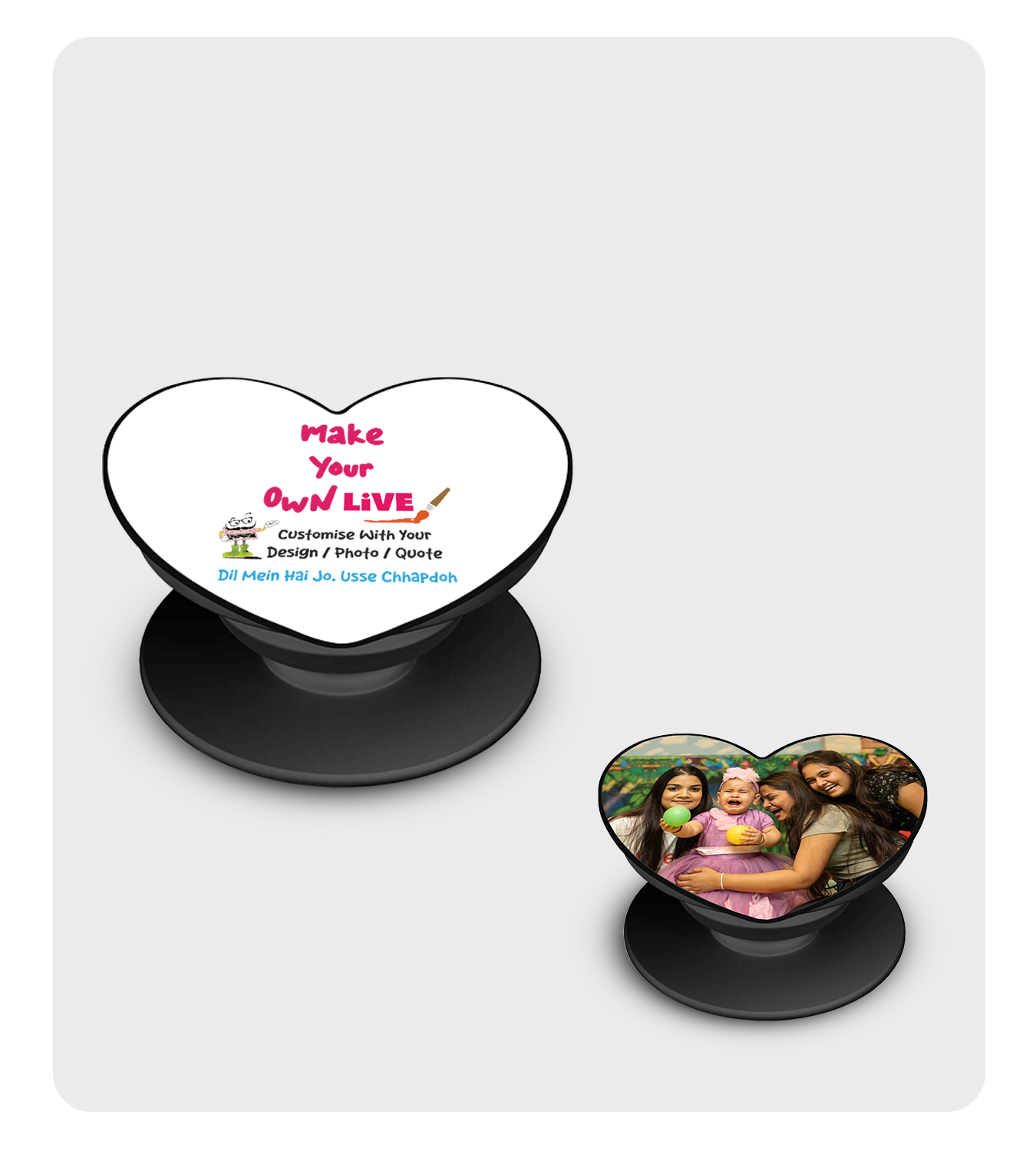 Pop Socket - Live ( Heart Shape )