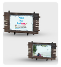 Rock With Wooden Frame - Live (10.5*7.5 in , Rectangle )