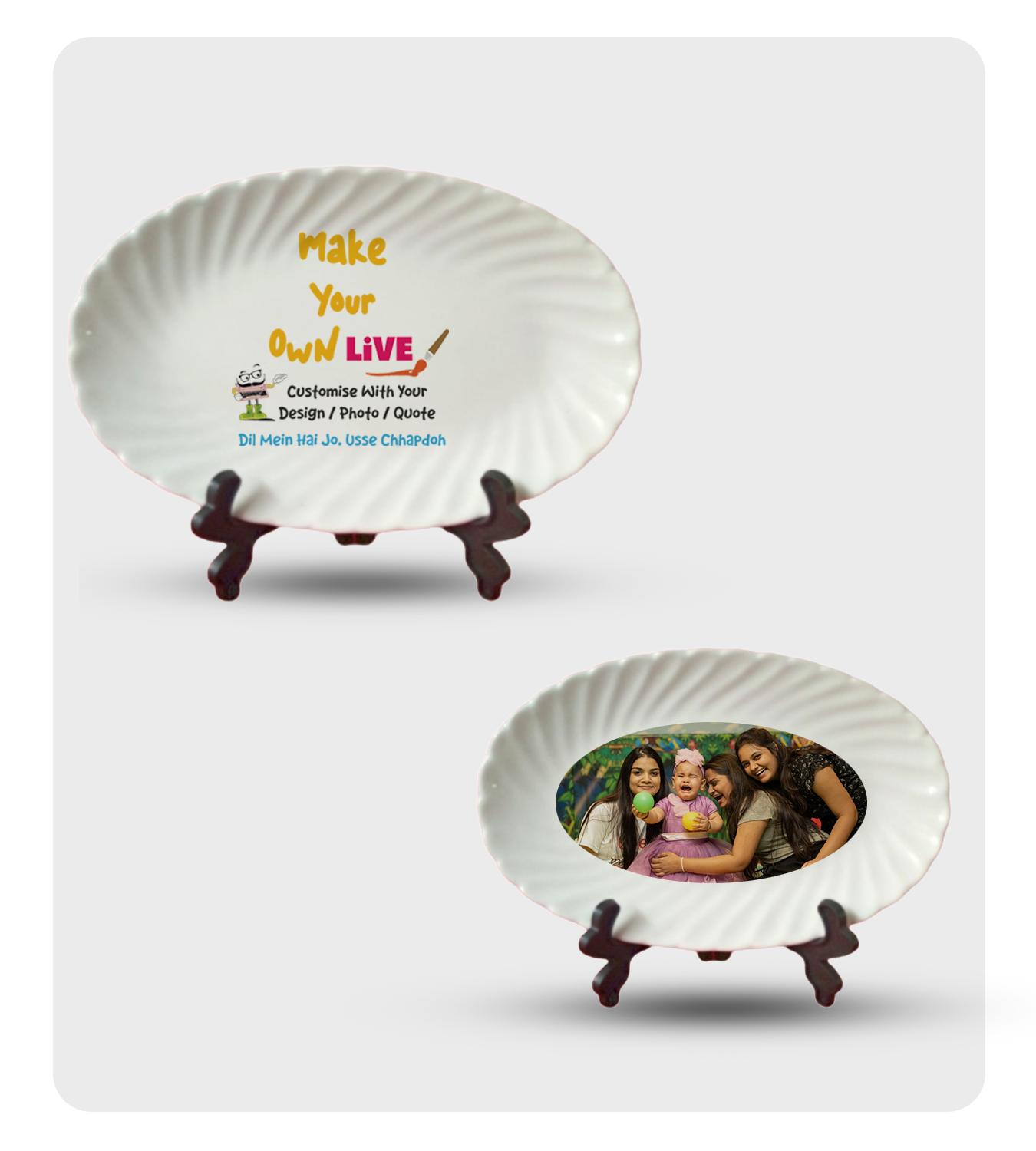 Ceramic Plates - Live ( Oval Shape )
