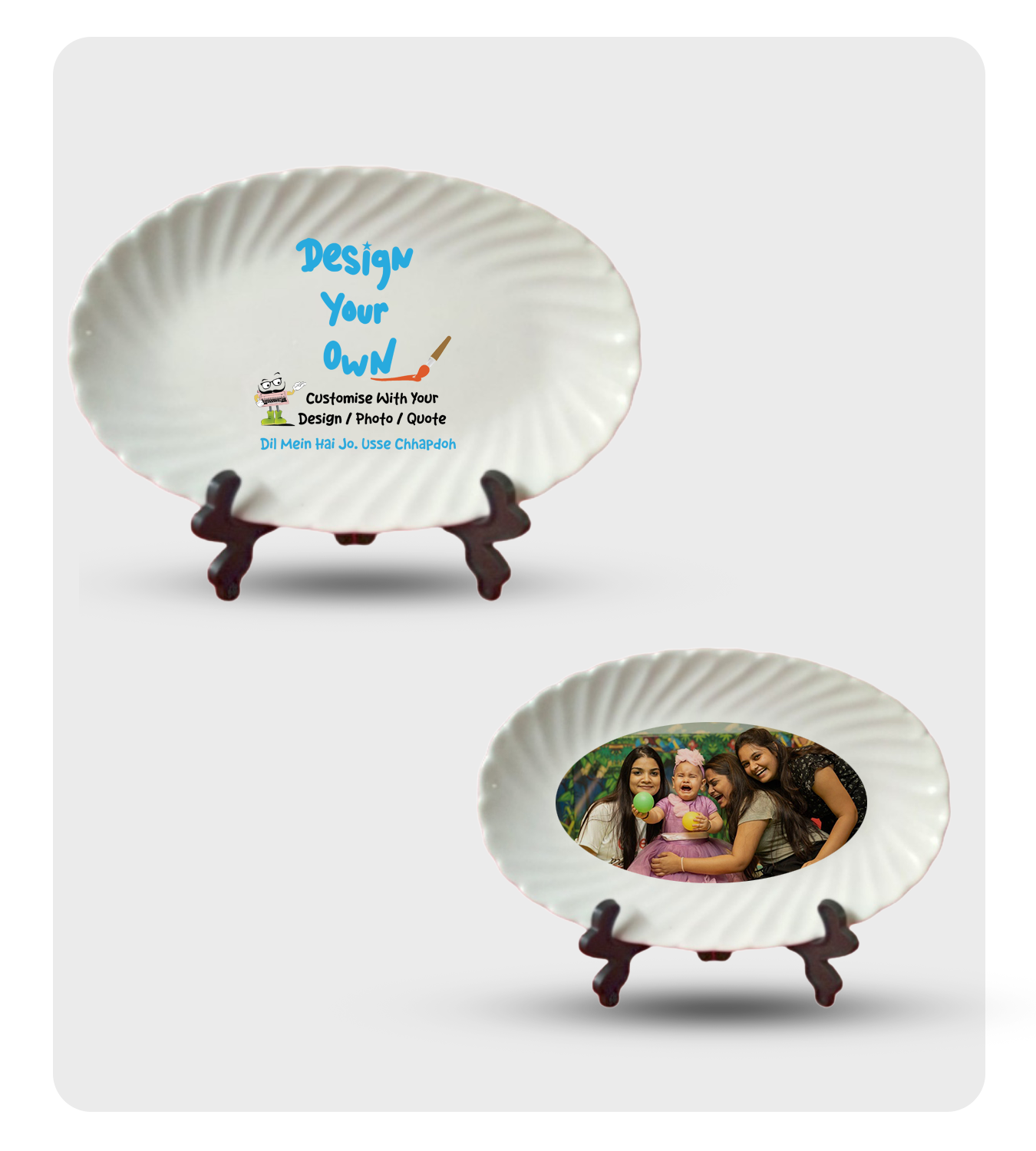 Ceramic Plates - Personalise Your Home ( Oval Plates )
