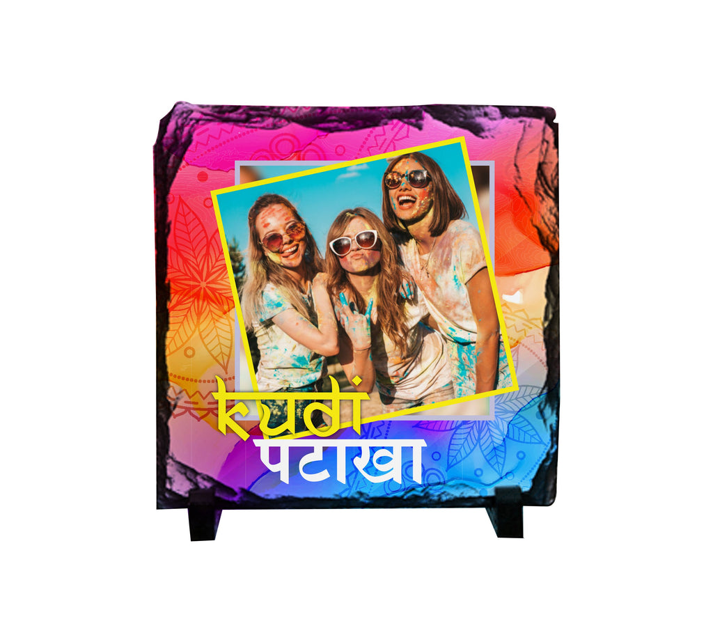 Personalised and Customised Rock Frame With Plastic Stand (Kudi Patakha)