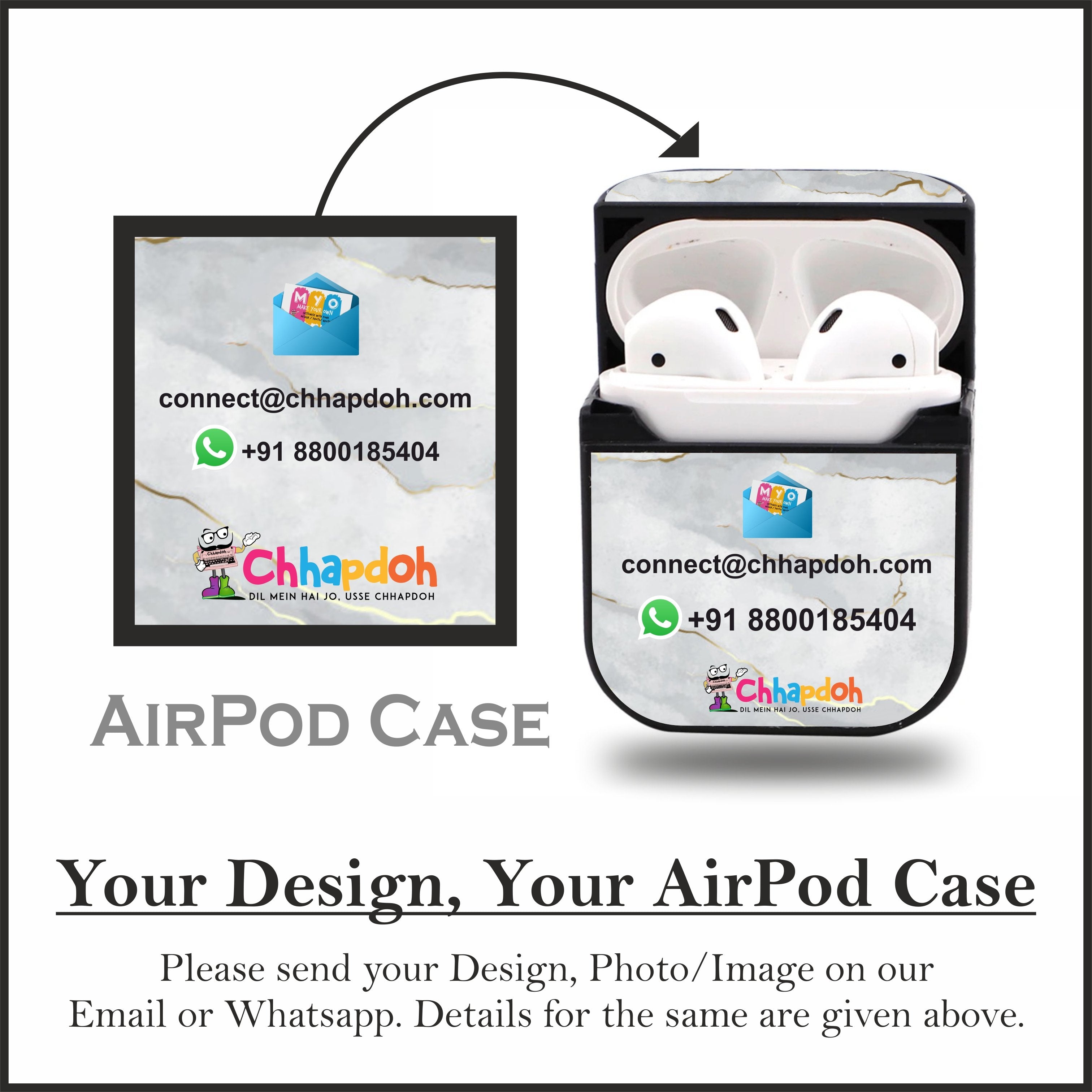 Printed coated-canvas AirPods Pro case