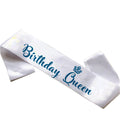 Happy Birthday Queen With Blue Crown Sash