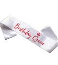 Happy Birthday Queen With Red Crown Sash