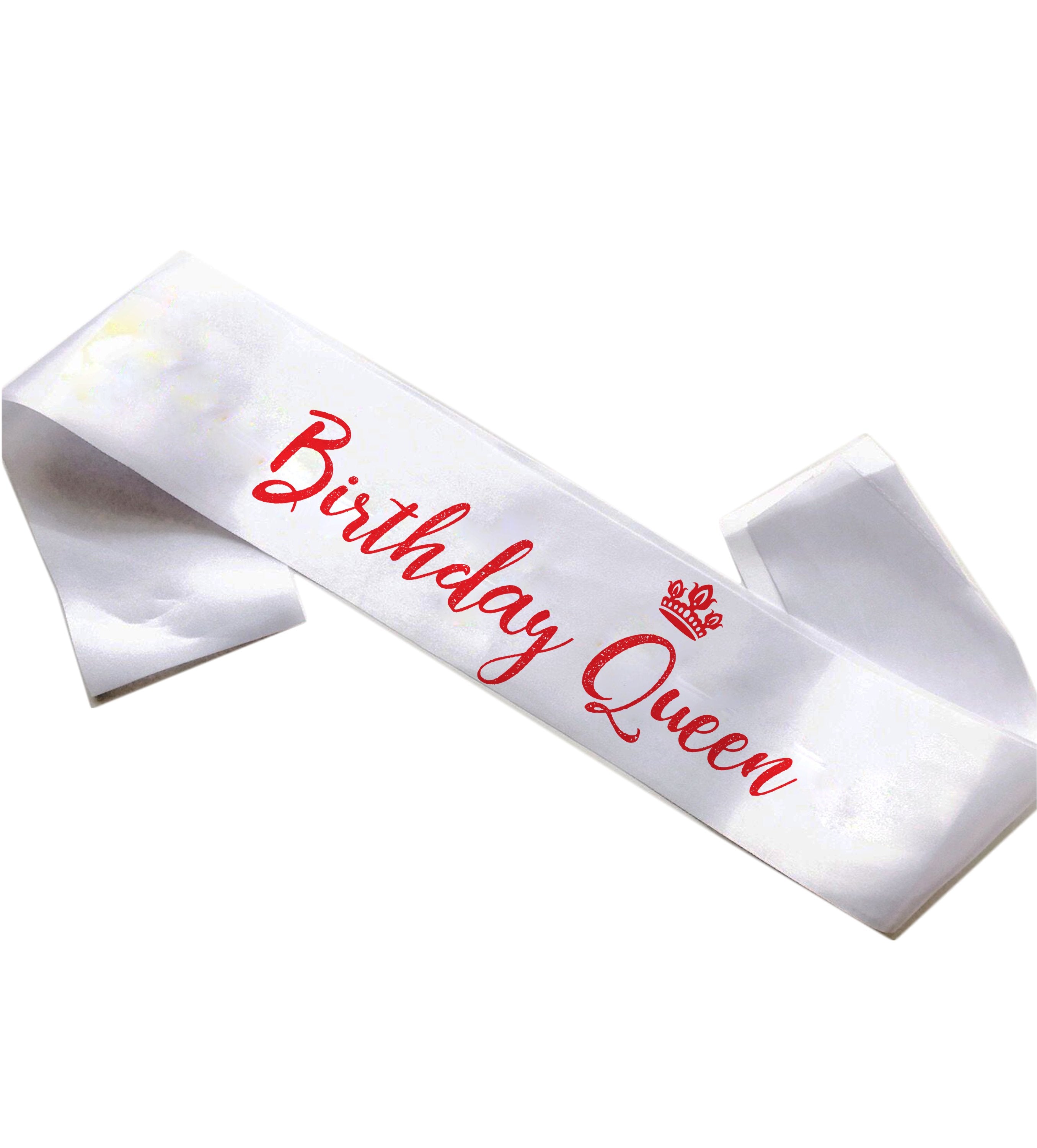 Happy Birthday Queen With Red Crown Sash
