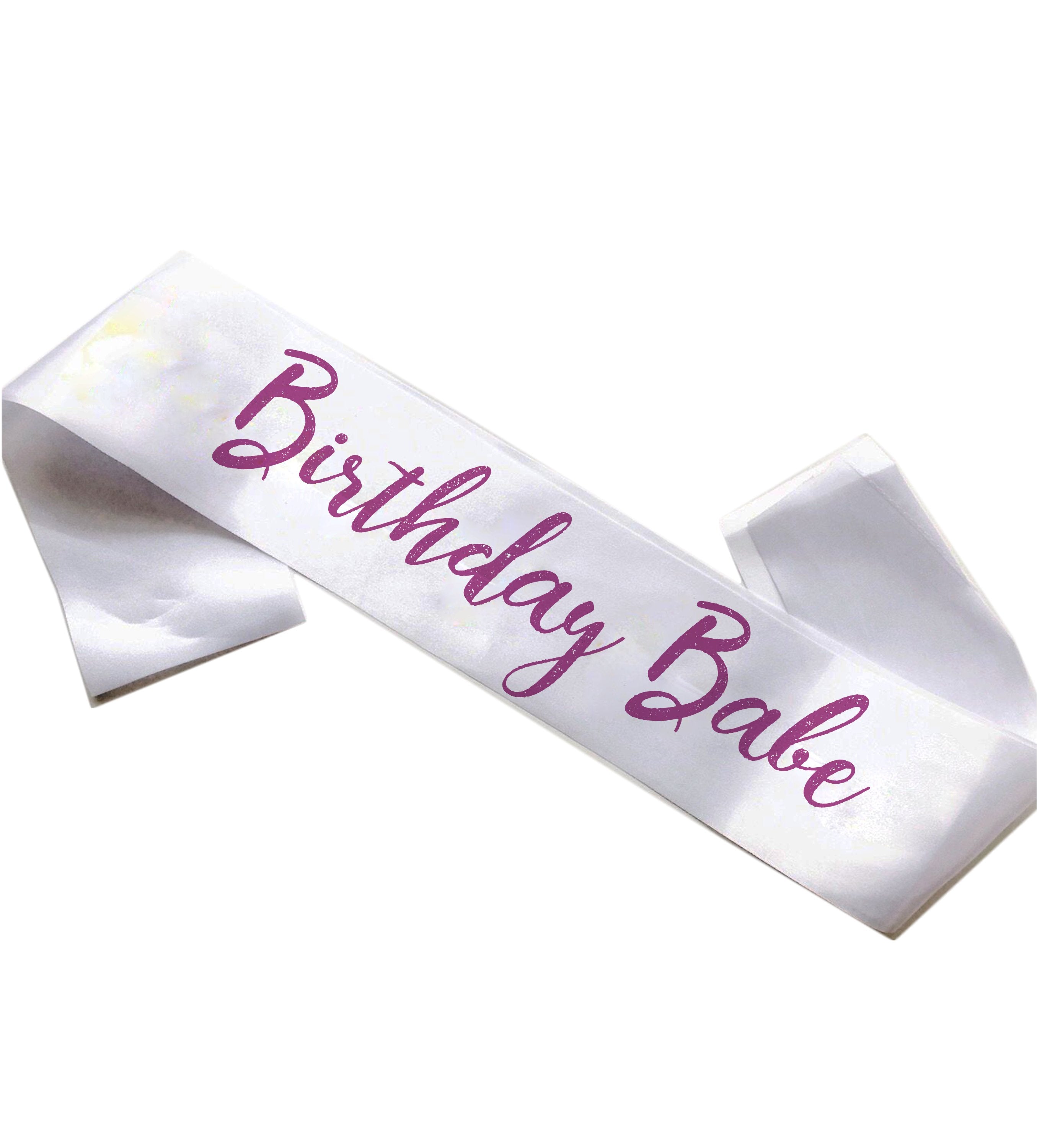 Happy Birthday Purple Babe Sash