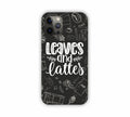 Leaves And Lattes Black Texture iPhone 12 Pro Mobile Case