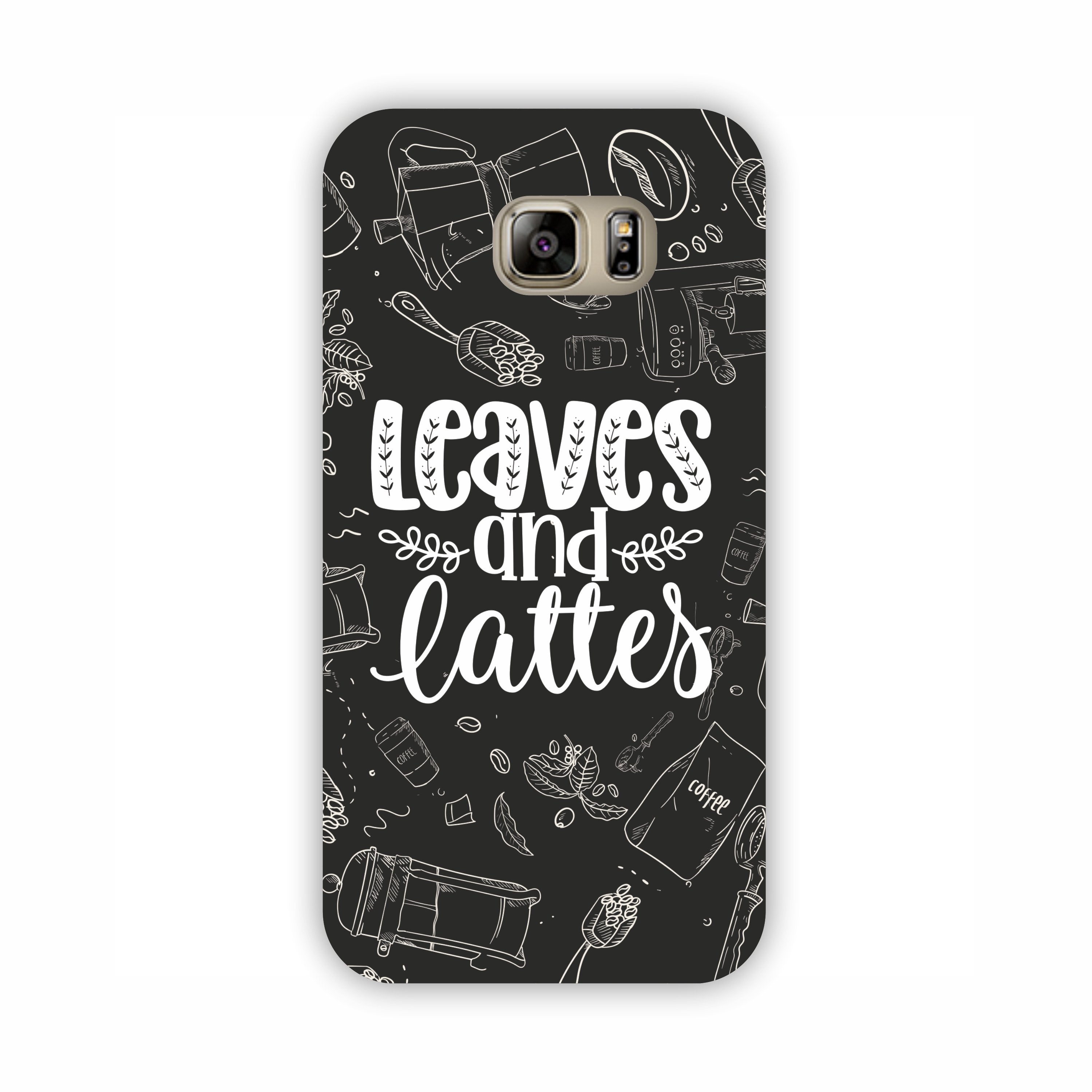 Leaves And Lattes Black Texture Samsung S6 Mobile Case
