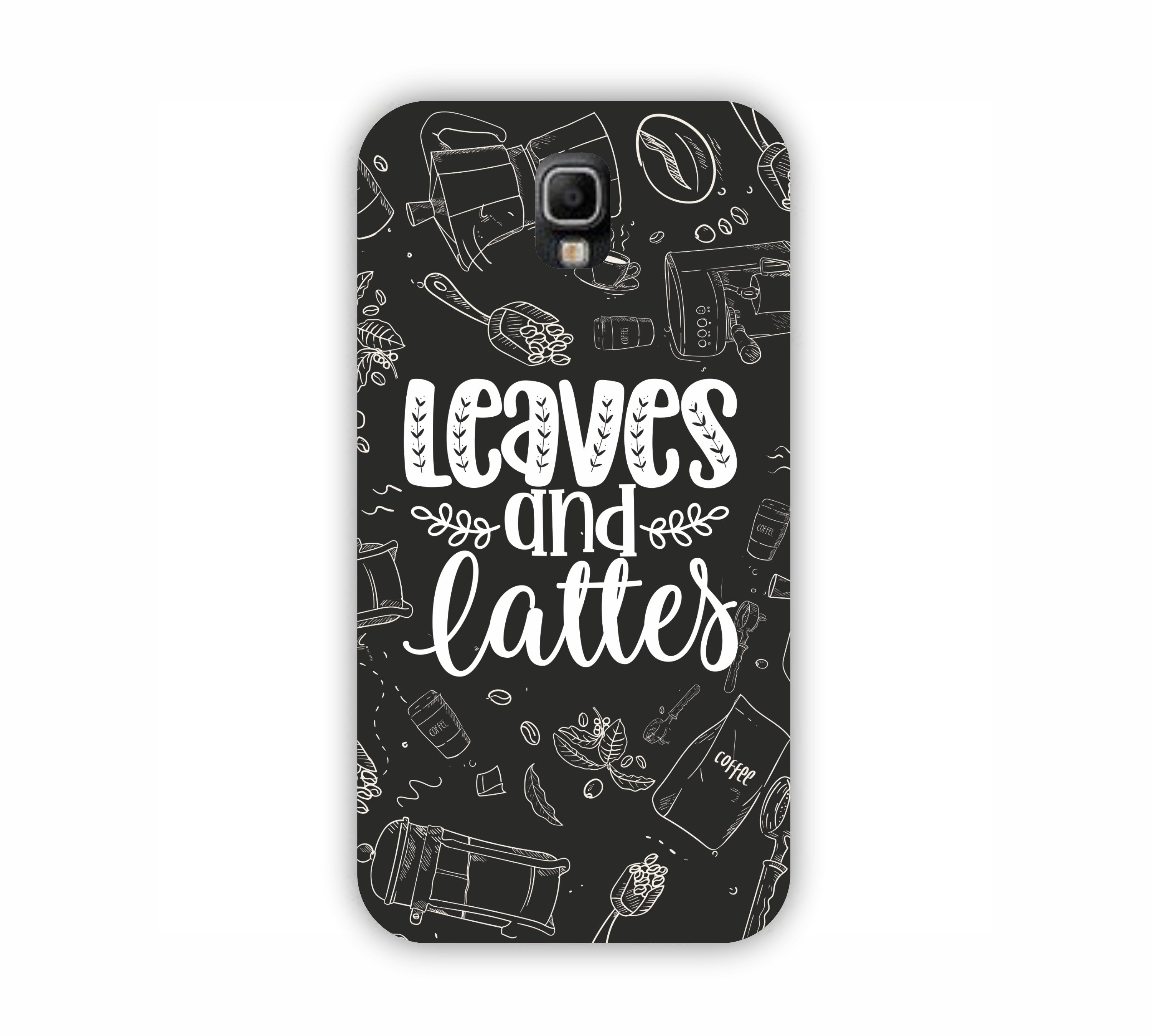 Leaves And Lattes Black Texture Samsung Note 3 Mobile Case