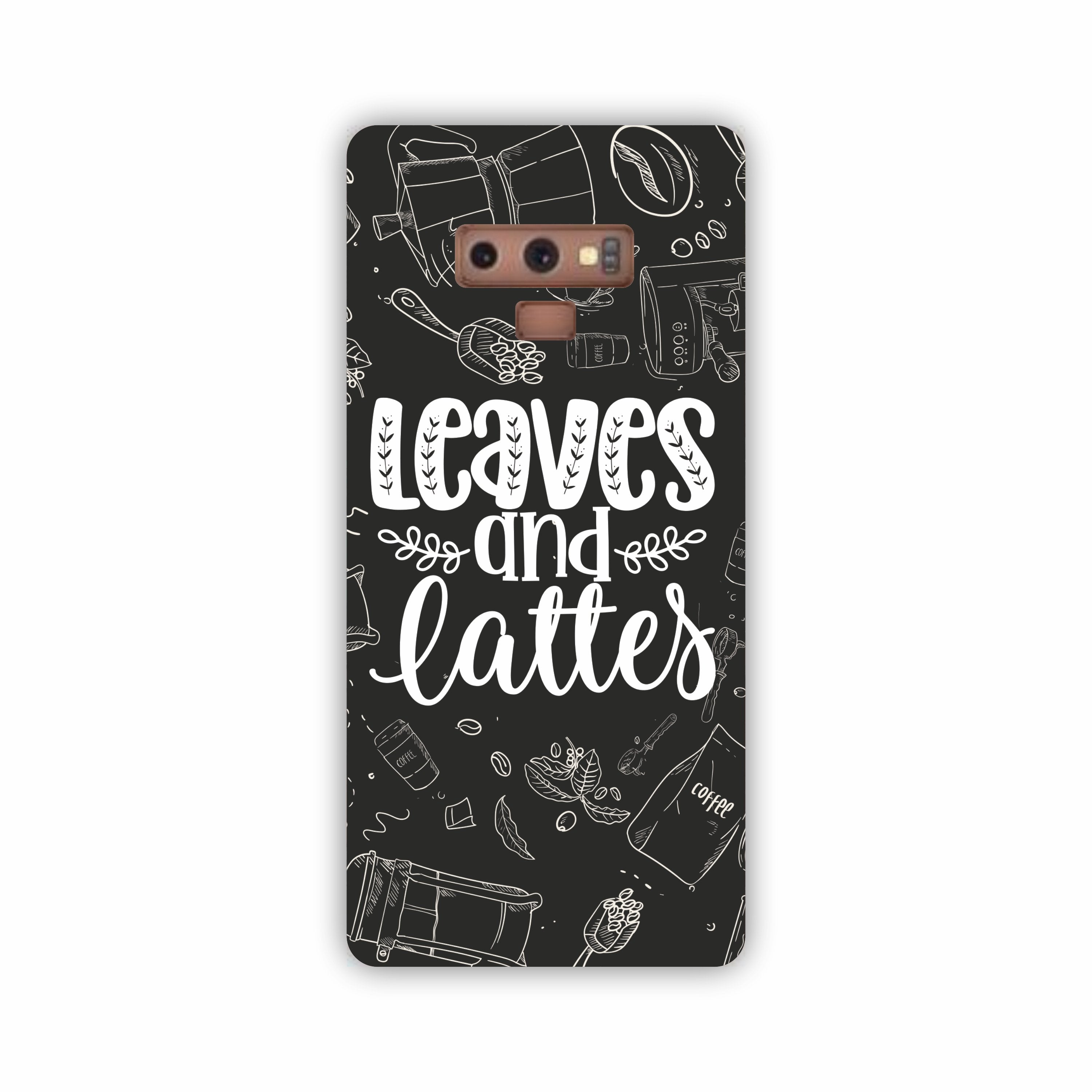 Leaves And Lattes Black Texture Samsung Note 9 Mobile Case