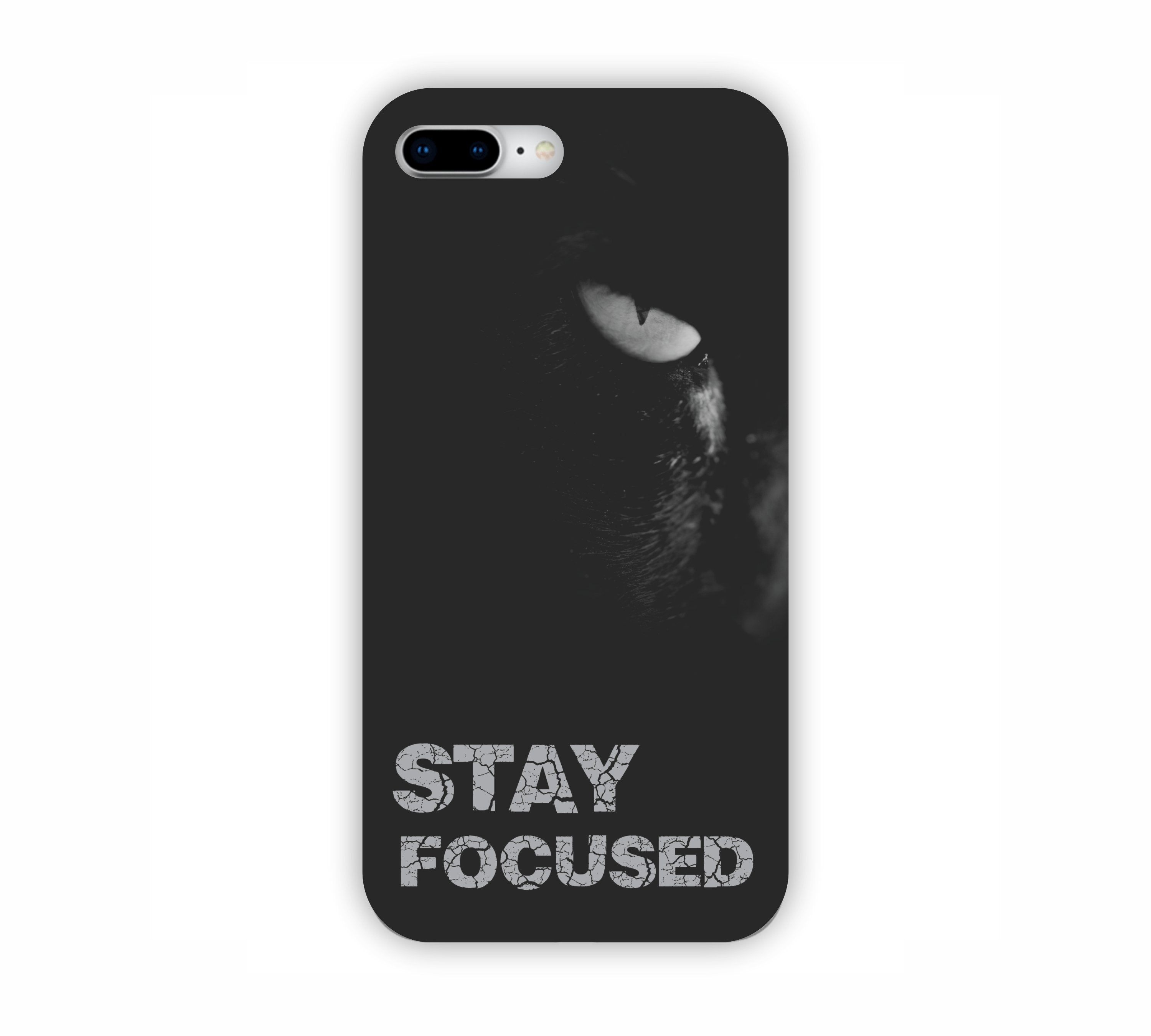 Stay Focused Dark iPhone 8+ Mobile Case