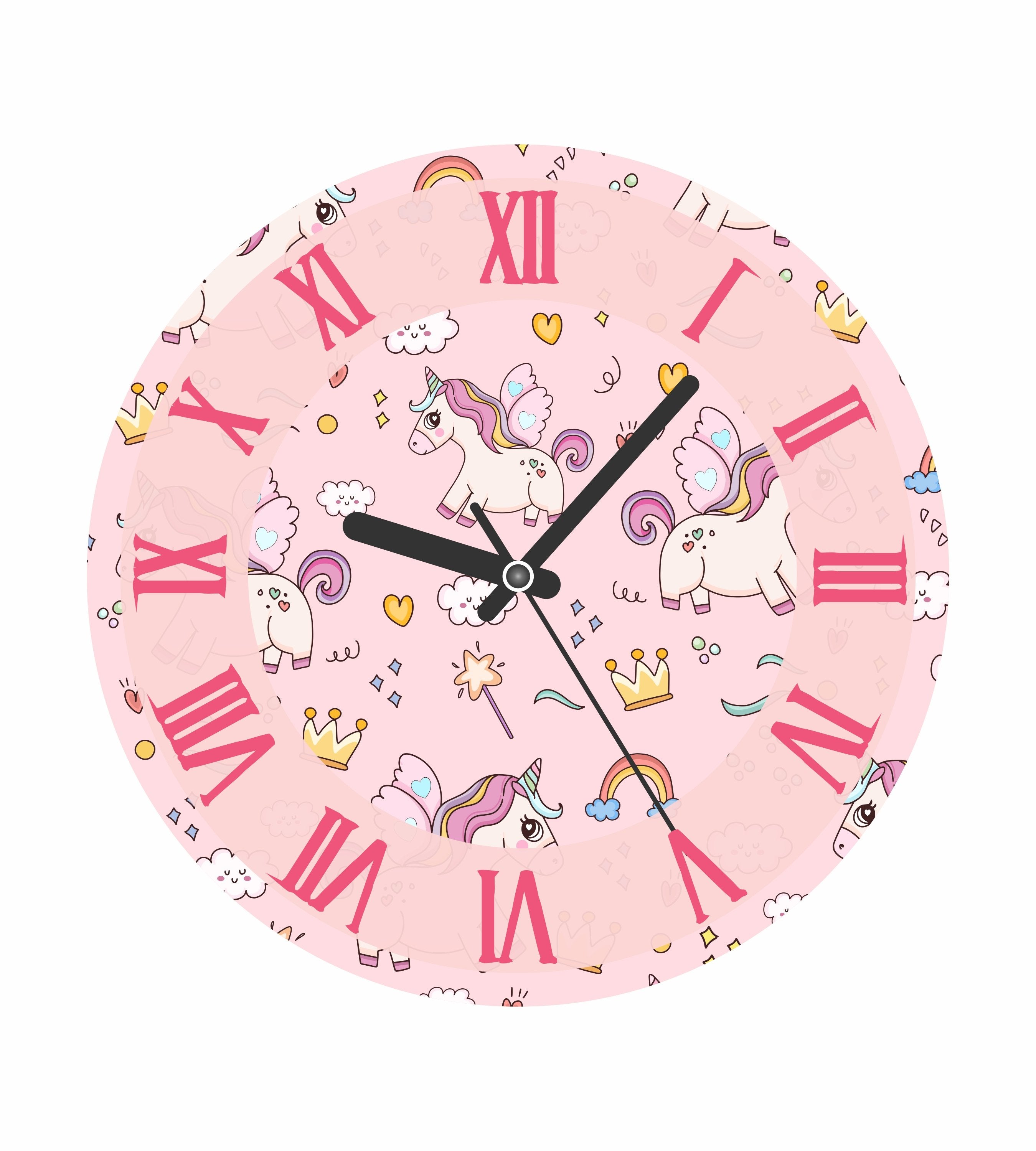 Unicorn Pattern Wall Clock