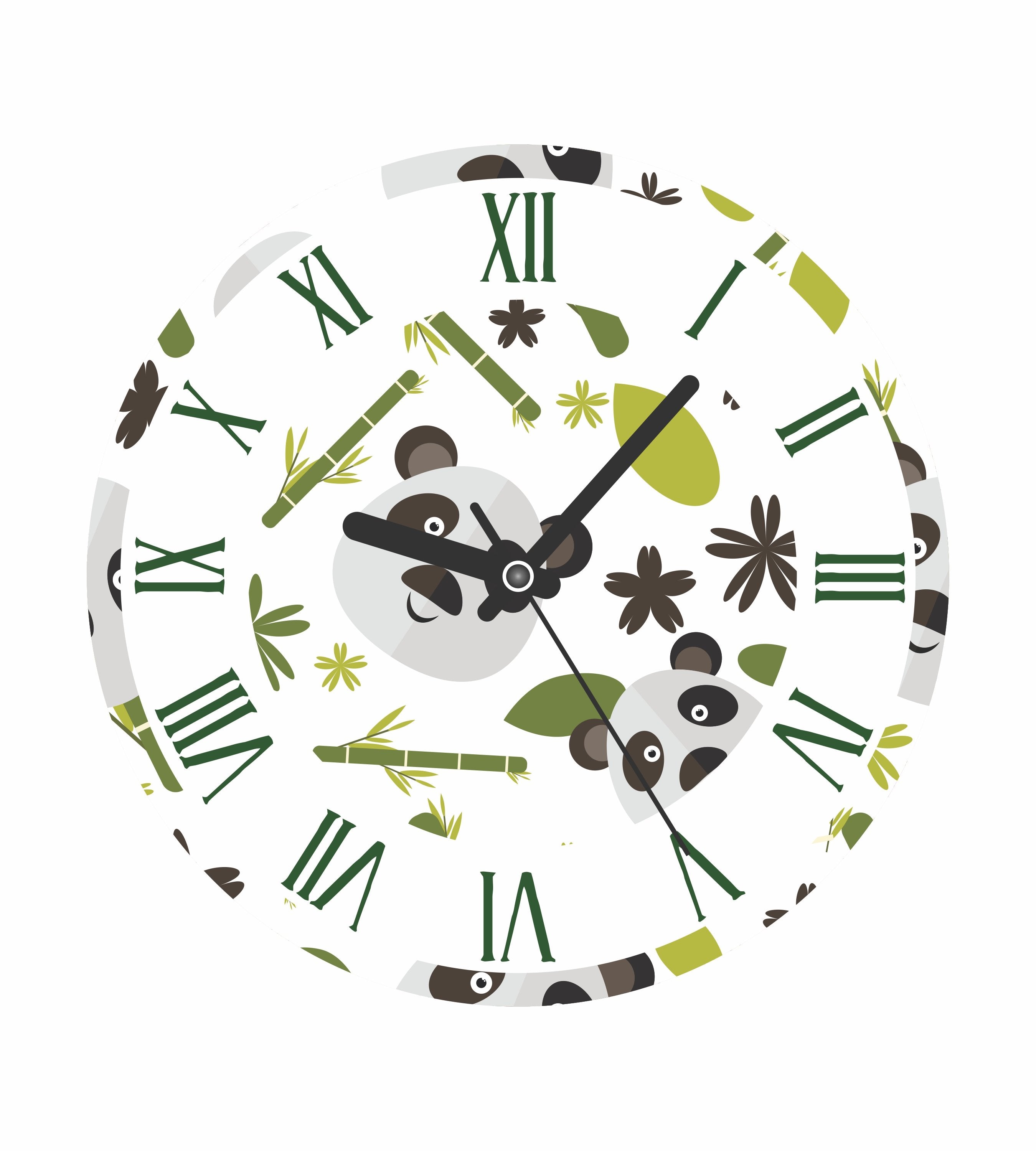 Panda Pattern Wall Clock