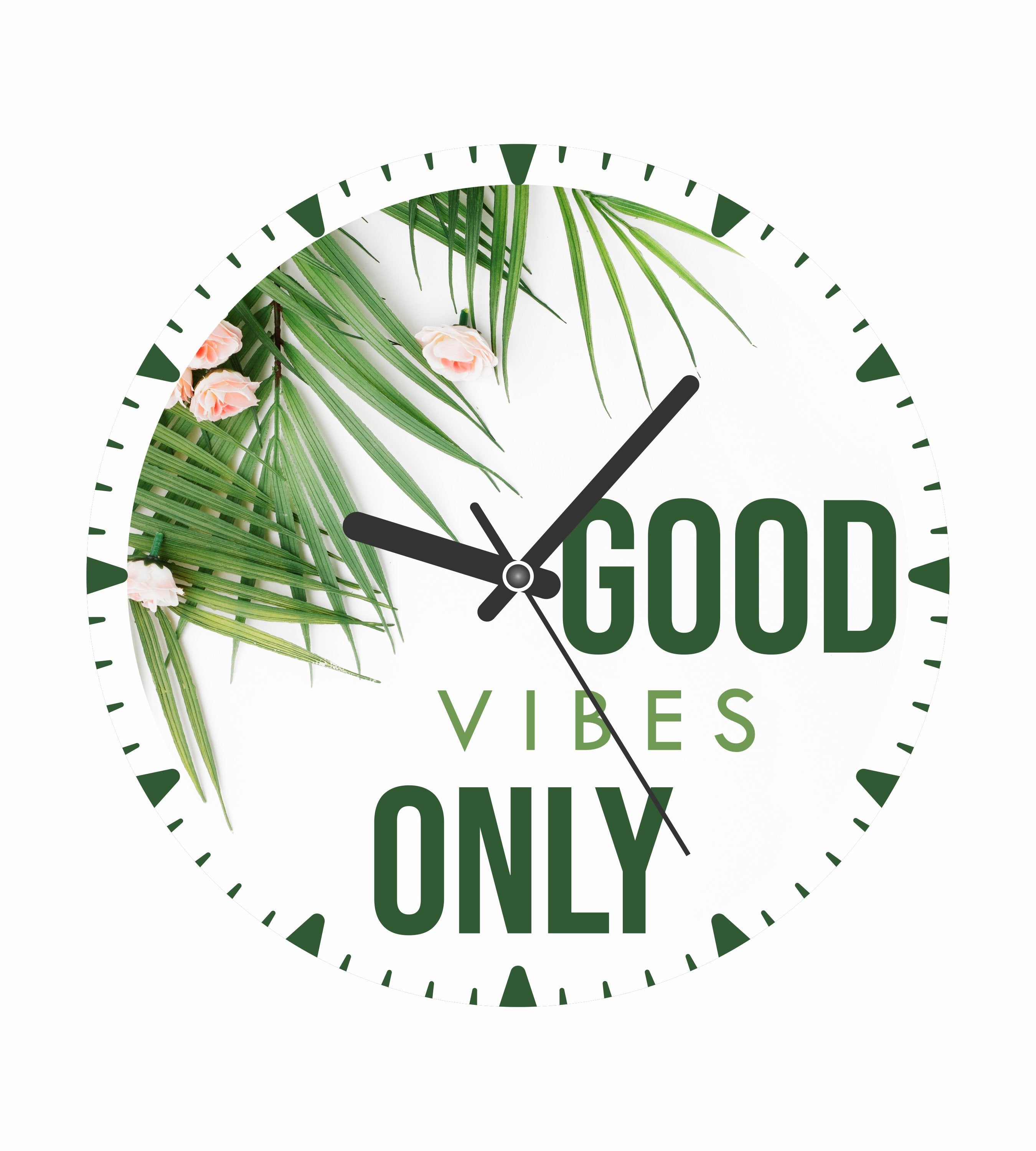 Good Vibes Only Wall Clock