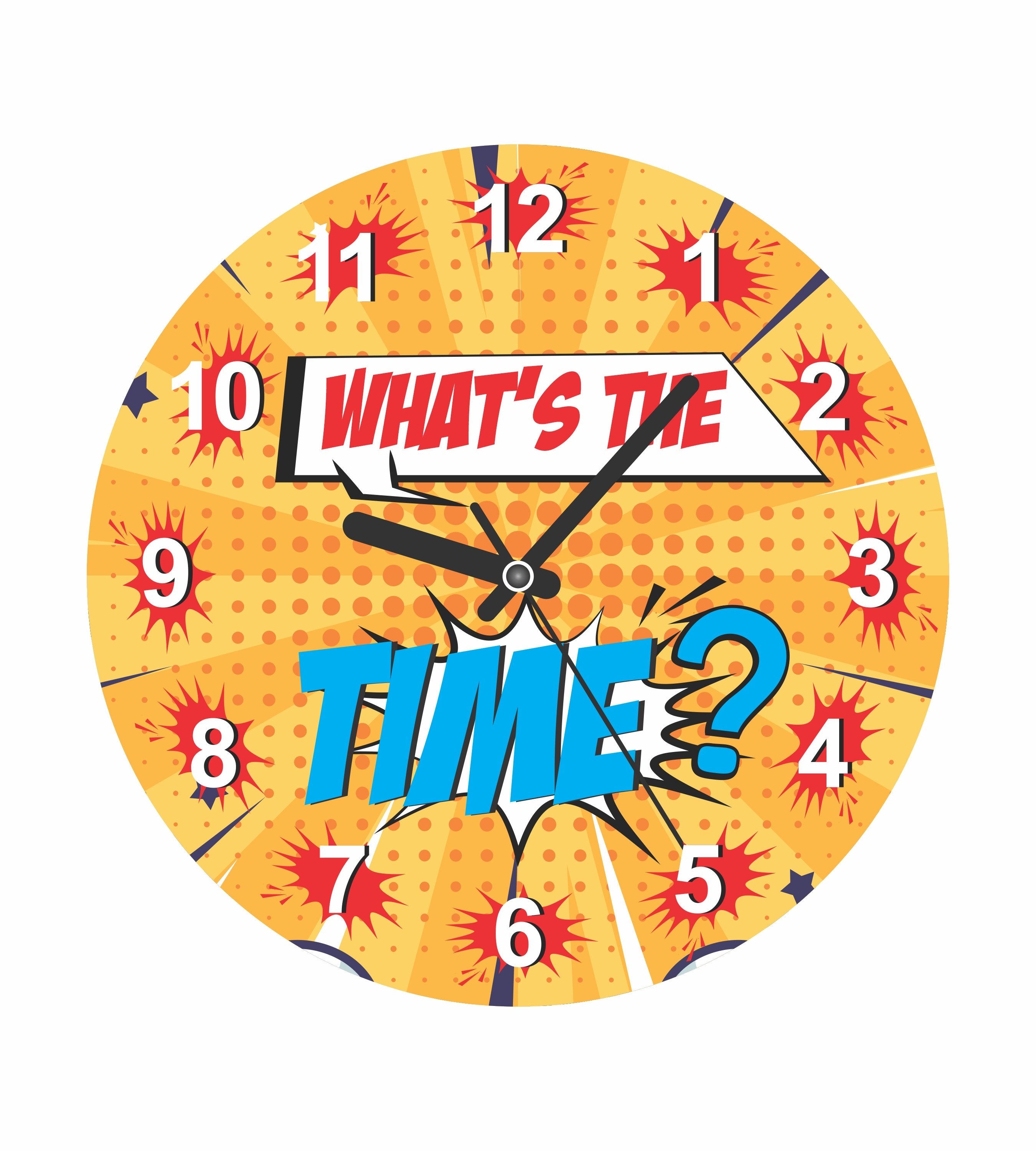 What's the Time Red Wall Clock