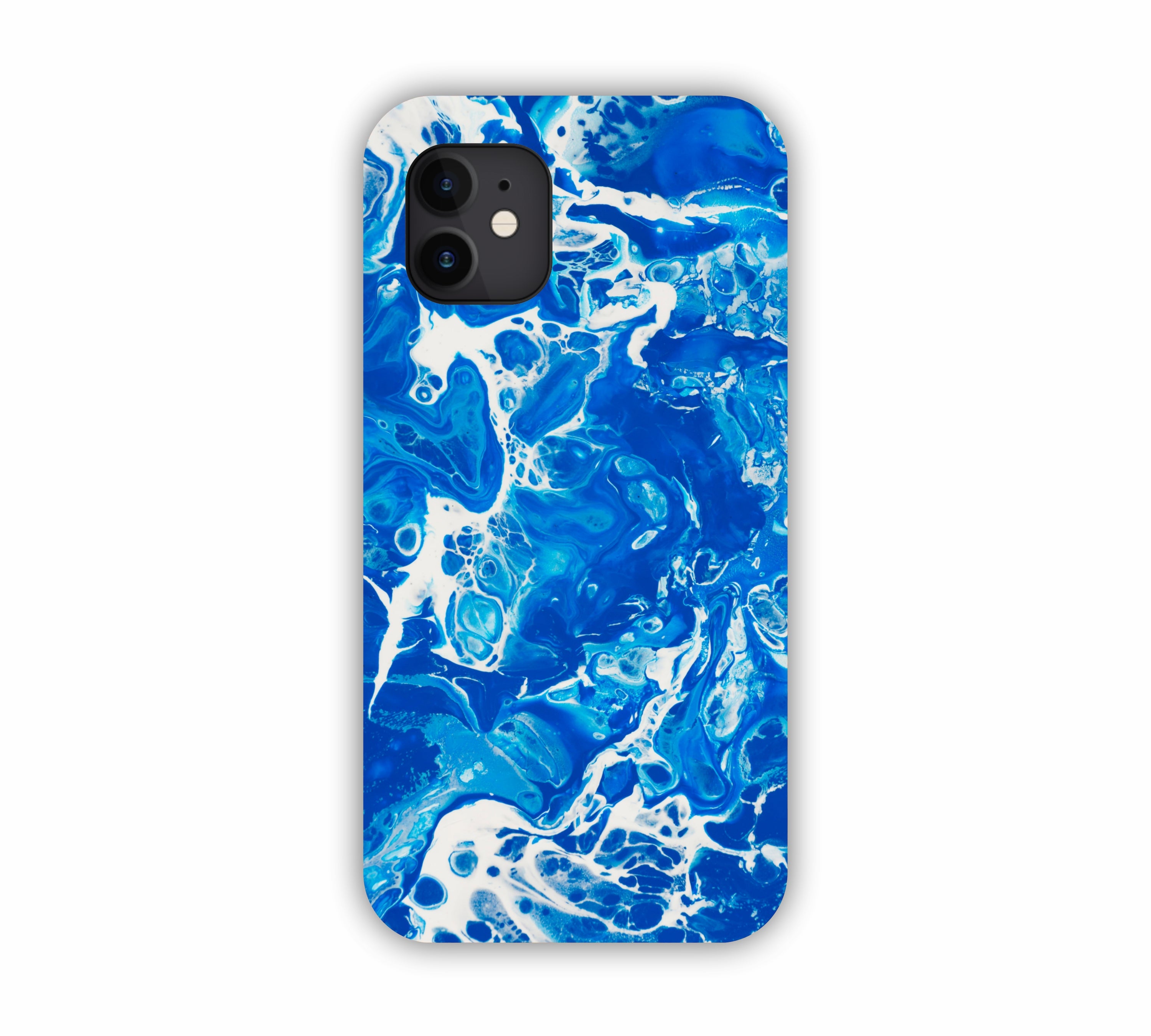 Canvas Painting Blue Water Color Art Design iPhone 11 Mobile Case