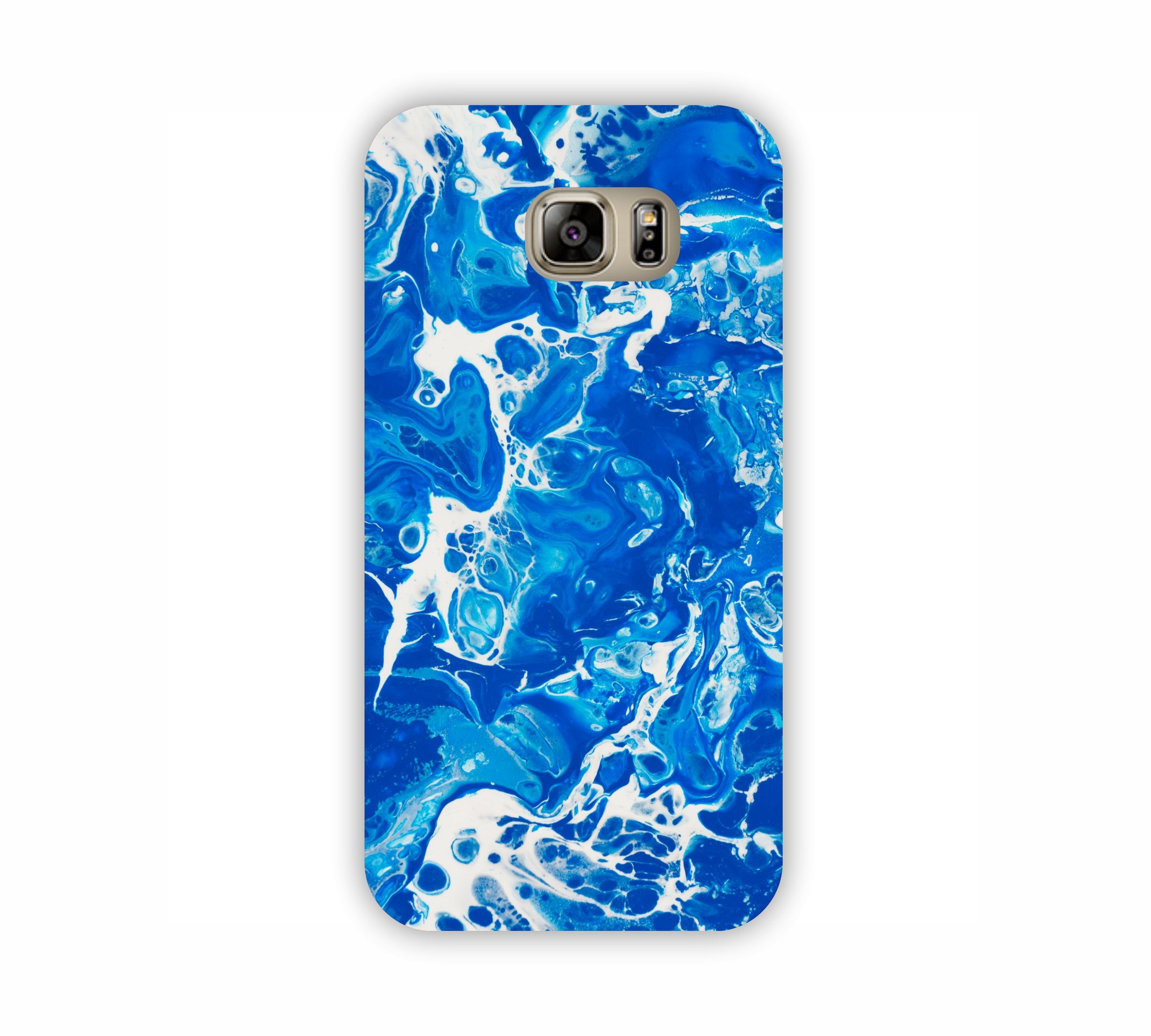 Canvas Painting Blue Water Color Art Design Samsung Note 5 Mobile Case