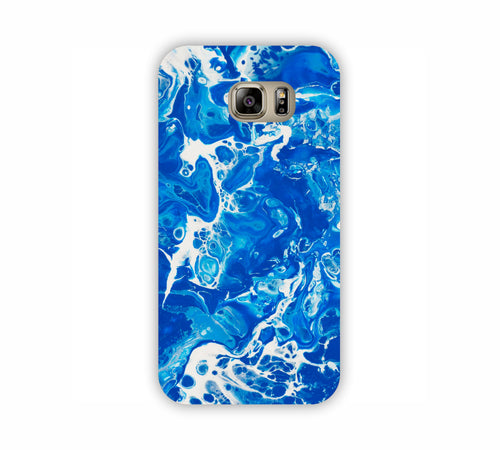 Canvas Painting Blue Water Color Art Design Samsung Note 5 Mobile Case