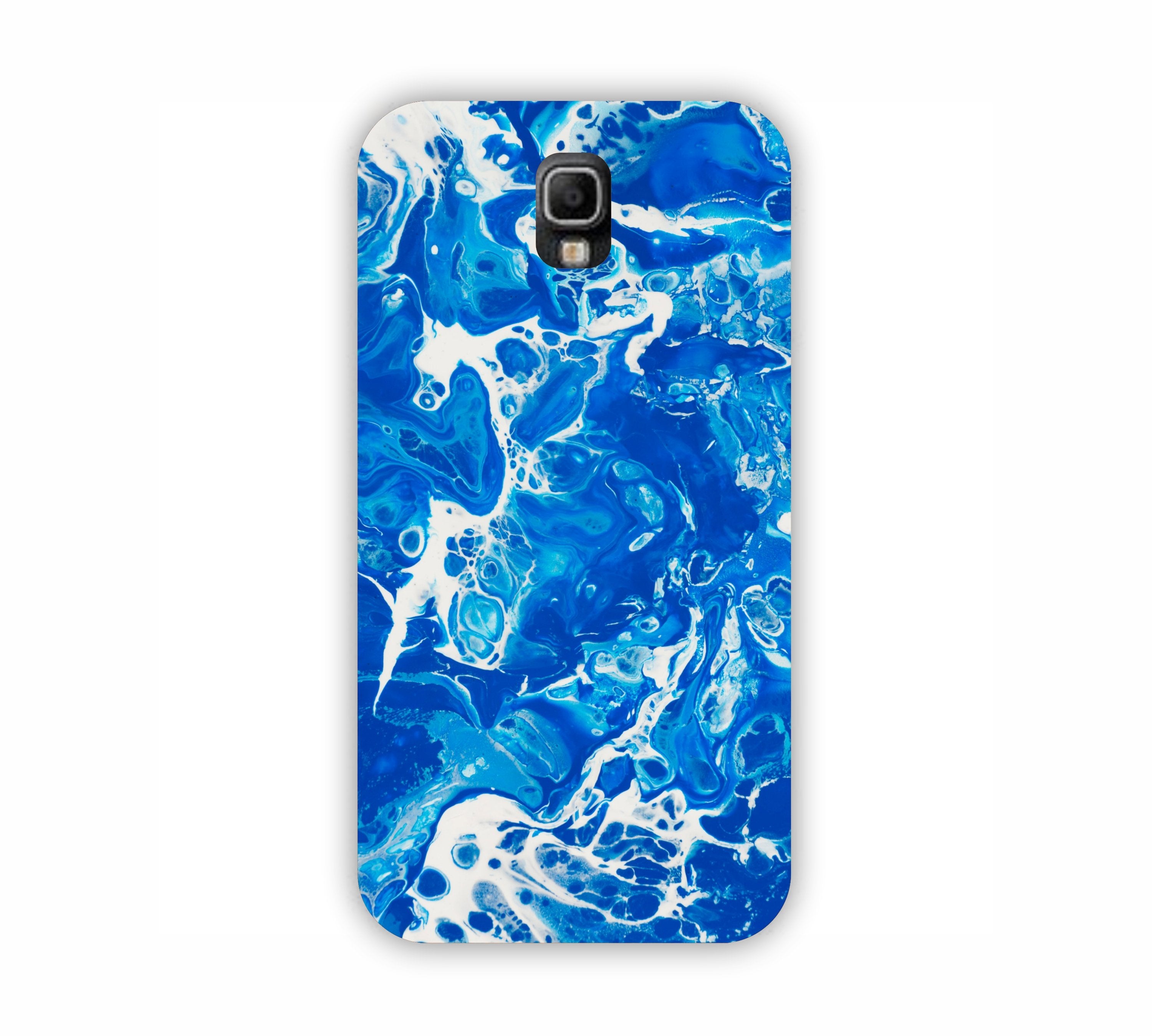 Canvas Painting Blue Water Color Art Design Samsung Note 3 Mobile Case