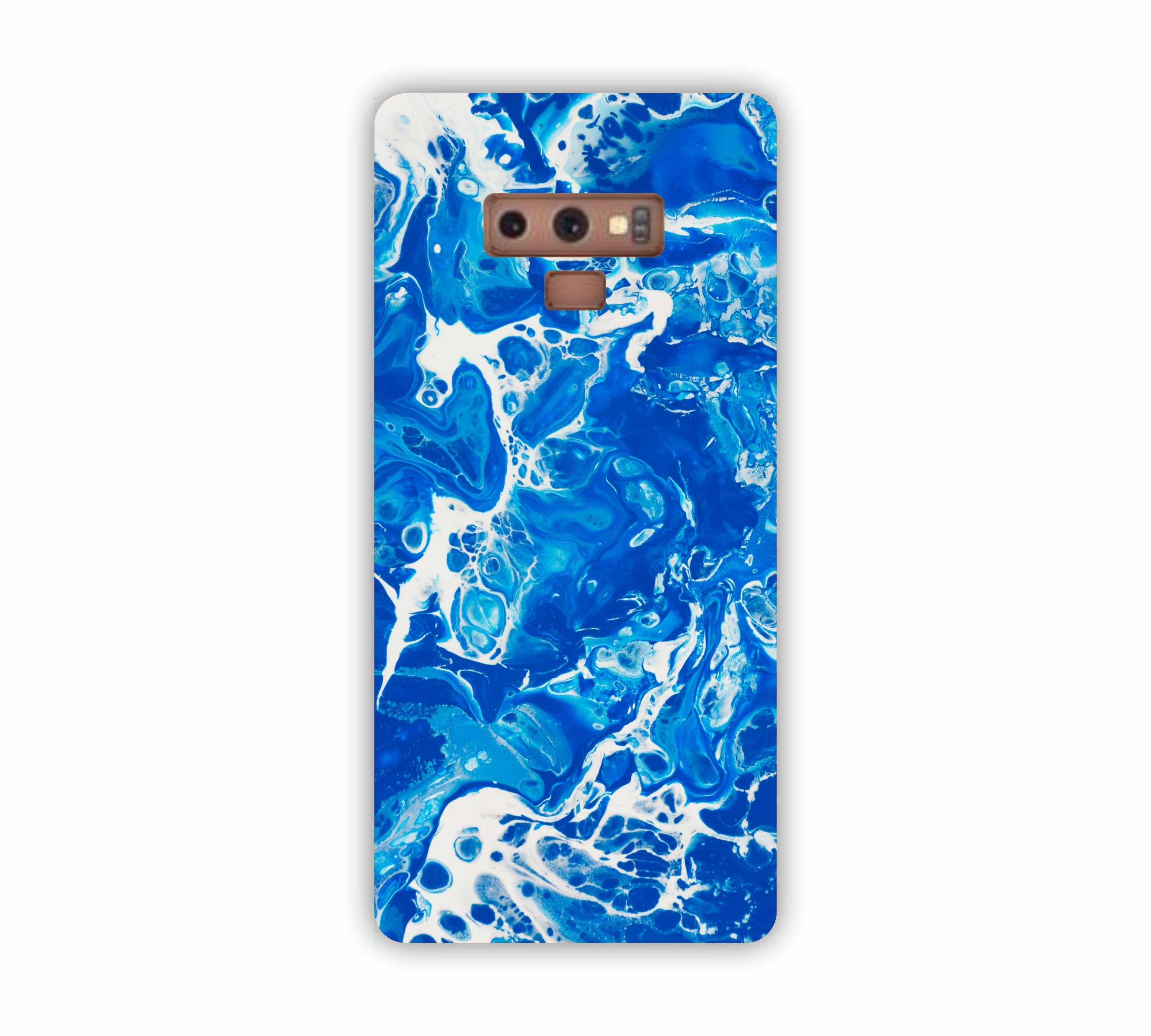 Canvas Painting Blue Water Color Art Design Samsung Note 9 Mobile Case