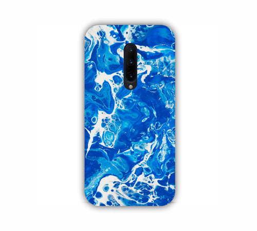 Canvas Painting Blue Water Color Art Design One Plus 7 Pro Mobile Case