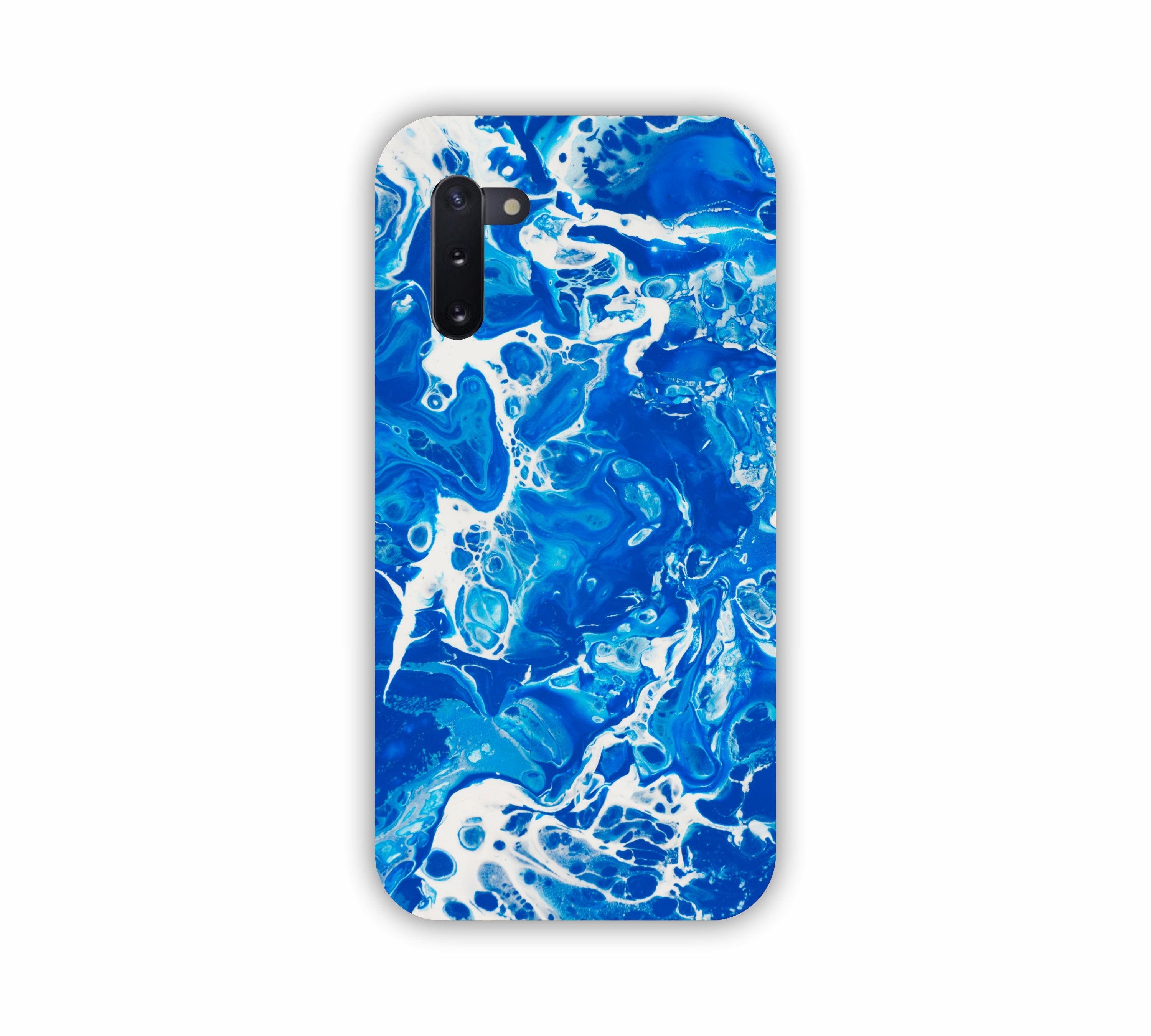 Canvas Painting Blue Water Color Art Design Samsung Note 10  Mobile Case