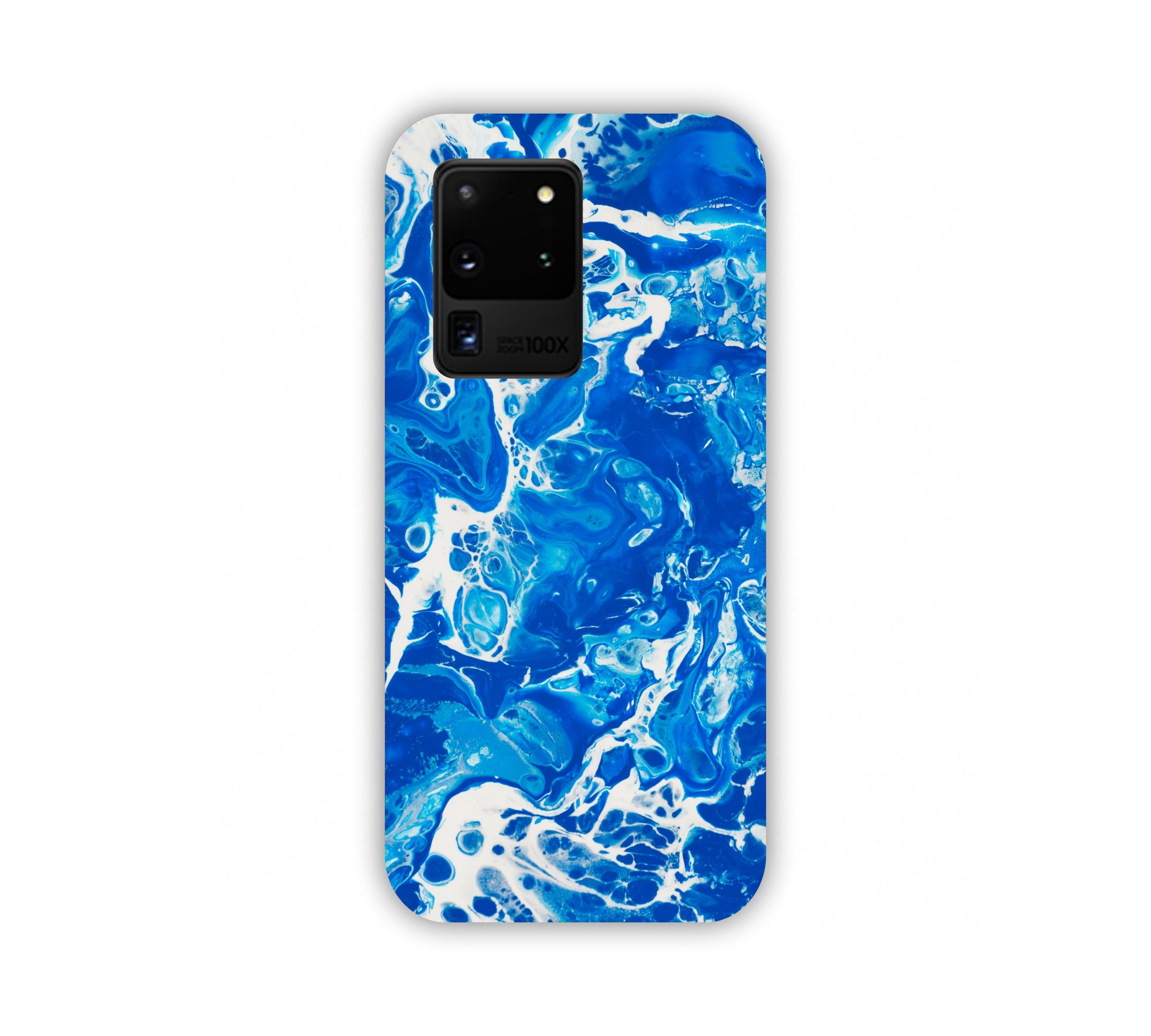 Canvas Painting Blue Water Color Art Design Samsung S20 Ultra Mobile Case