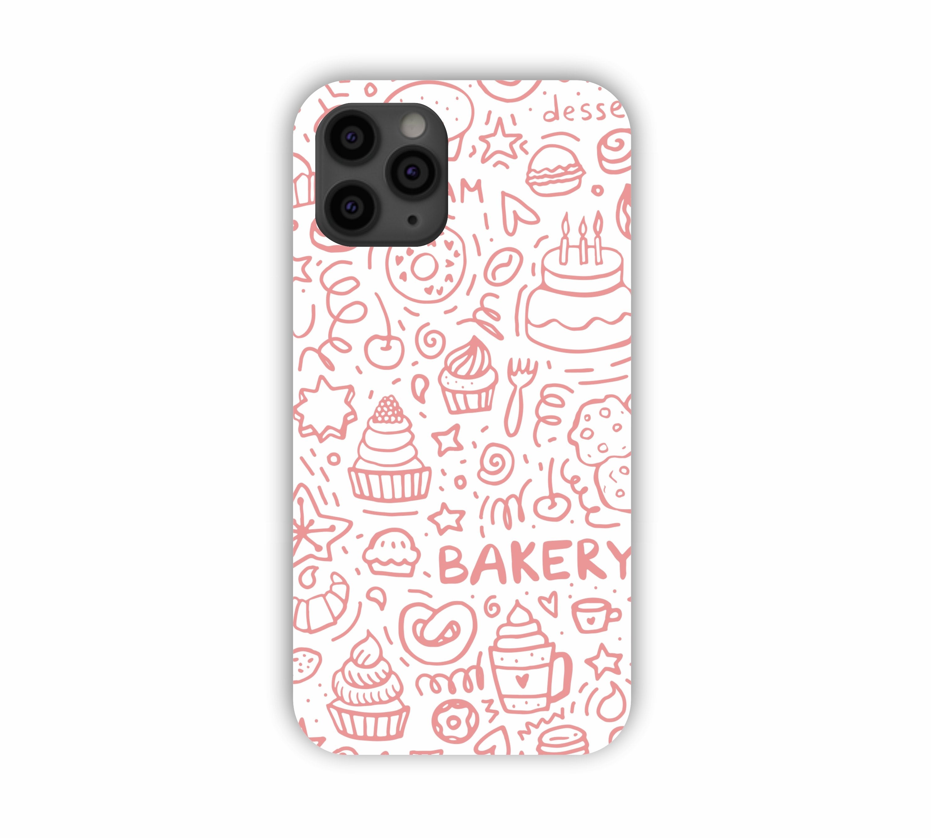 Pink Bakery Icons Design iPhone 11 Pro Max Mobile Case