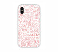 Pink Bakery Icons Design iPhone XS Max Mobile Case