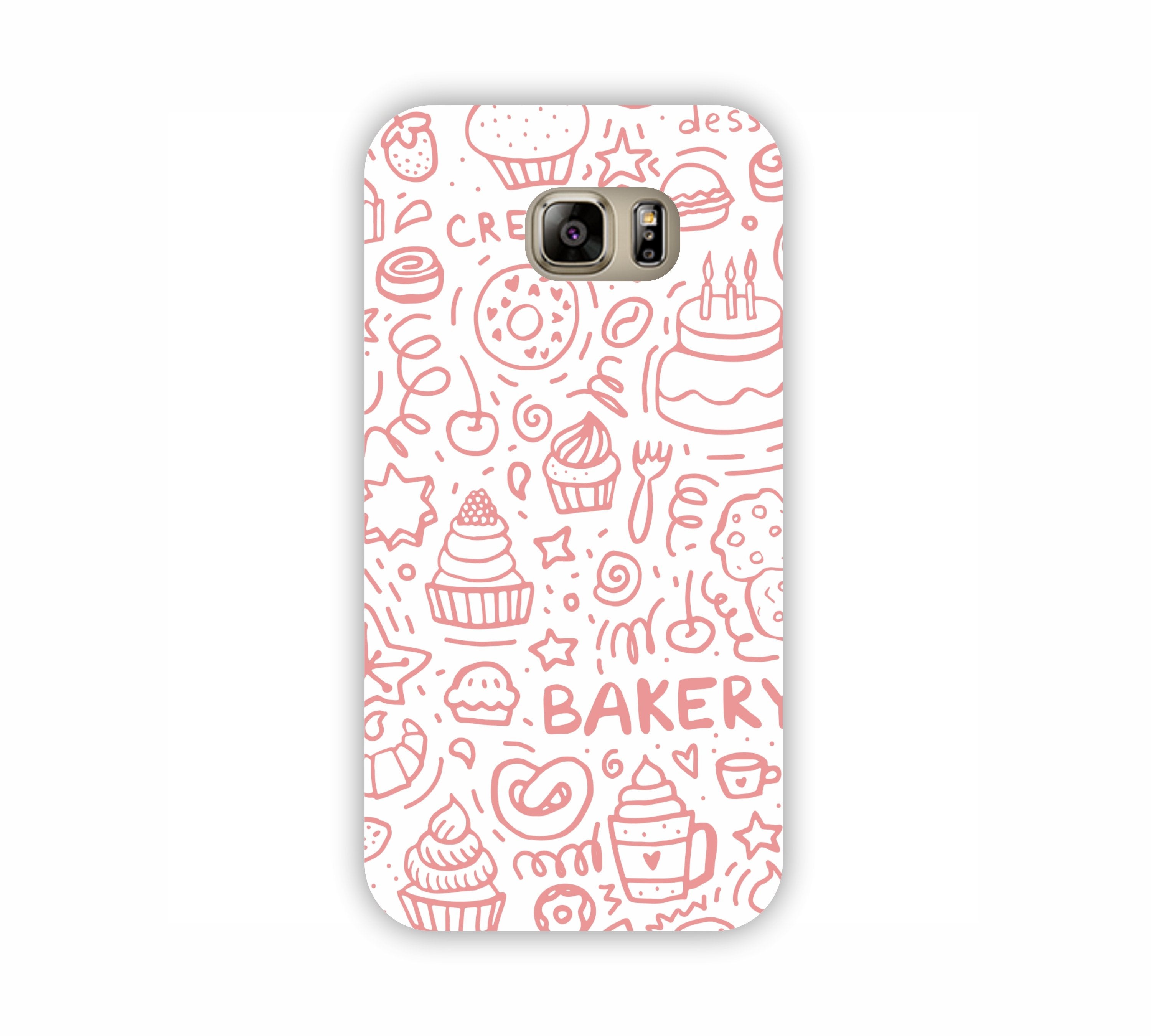 Pink Bakery Icons Design Samsung Note 5 Mobile Case