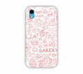Pink Bakery Icons Design iPhone XR Mobile Case