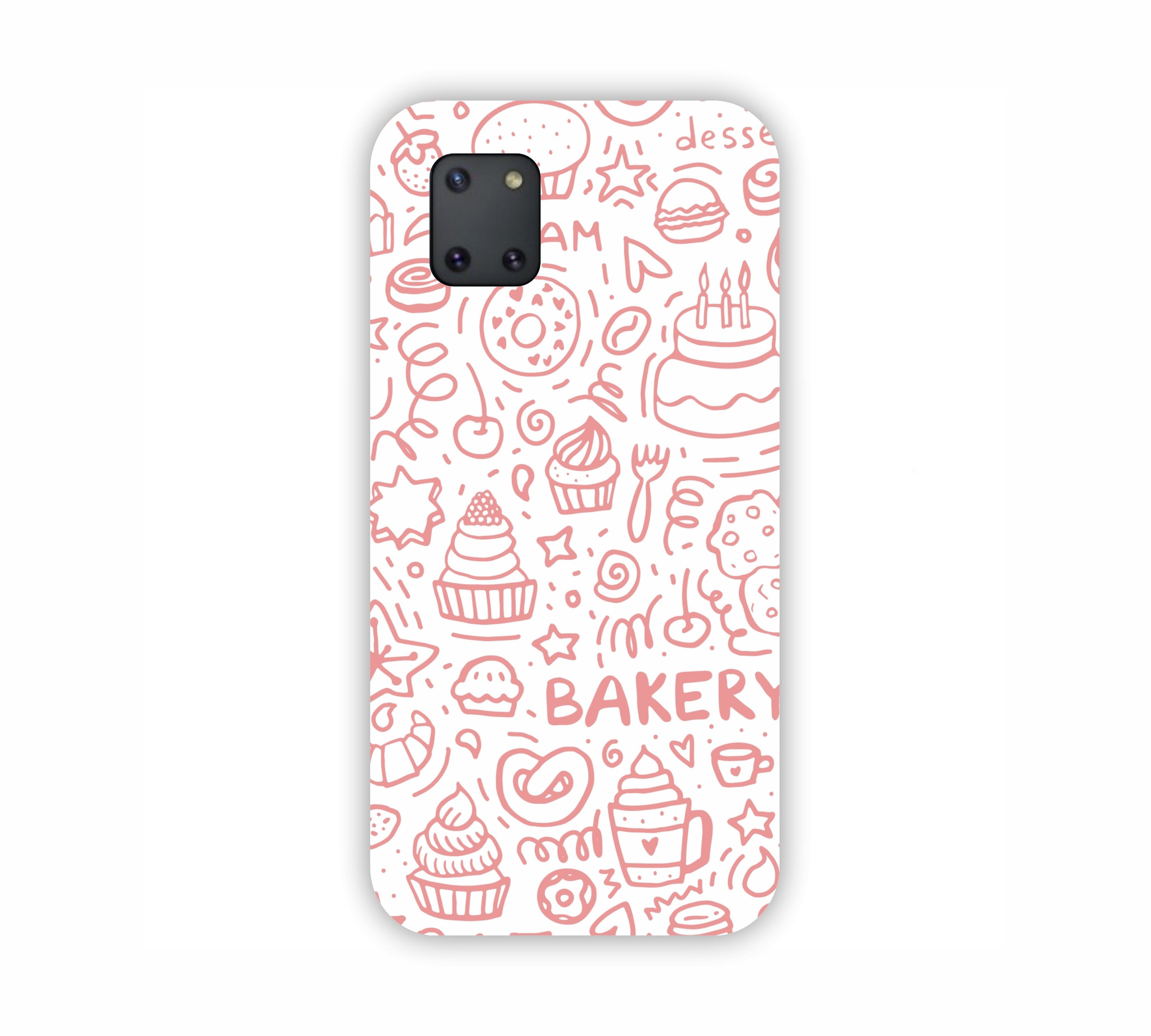 Pink Bakery Icons Design Samsung Note 10 Lite Mobile Case