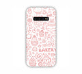 Pink Bakery Icons Design Samsung S10 Plus Mobile Case