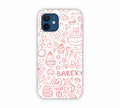 Pink Bakery Icons Design iPhone 12 Mini Mobile Case
