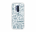 Dark Blue Bakery Icons Design One Plus 8 Pro Mobile Case