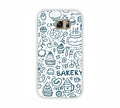 Dark Blue Bakery Icons Design Samsung Note 5 Mobile Case