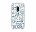 Dark Blue Bakery Icons Design One Plus 6T Mobile Case