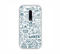 Dark Blue Bakery Icons Design One Plus 7 Pro Mobile Case