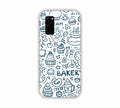 Dark Blue Bakery Icons Design Samsung S20 Mobile Case